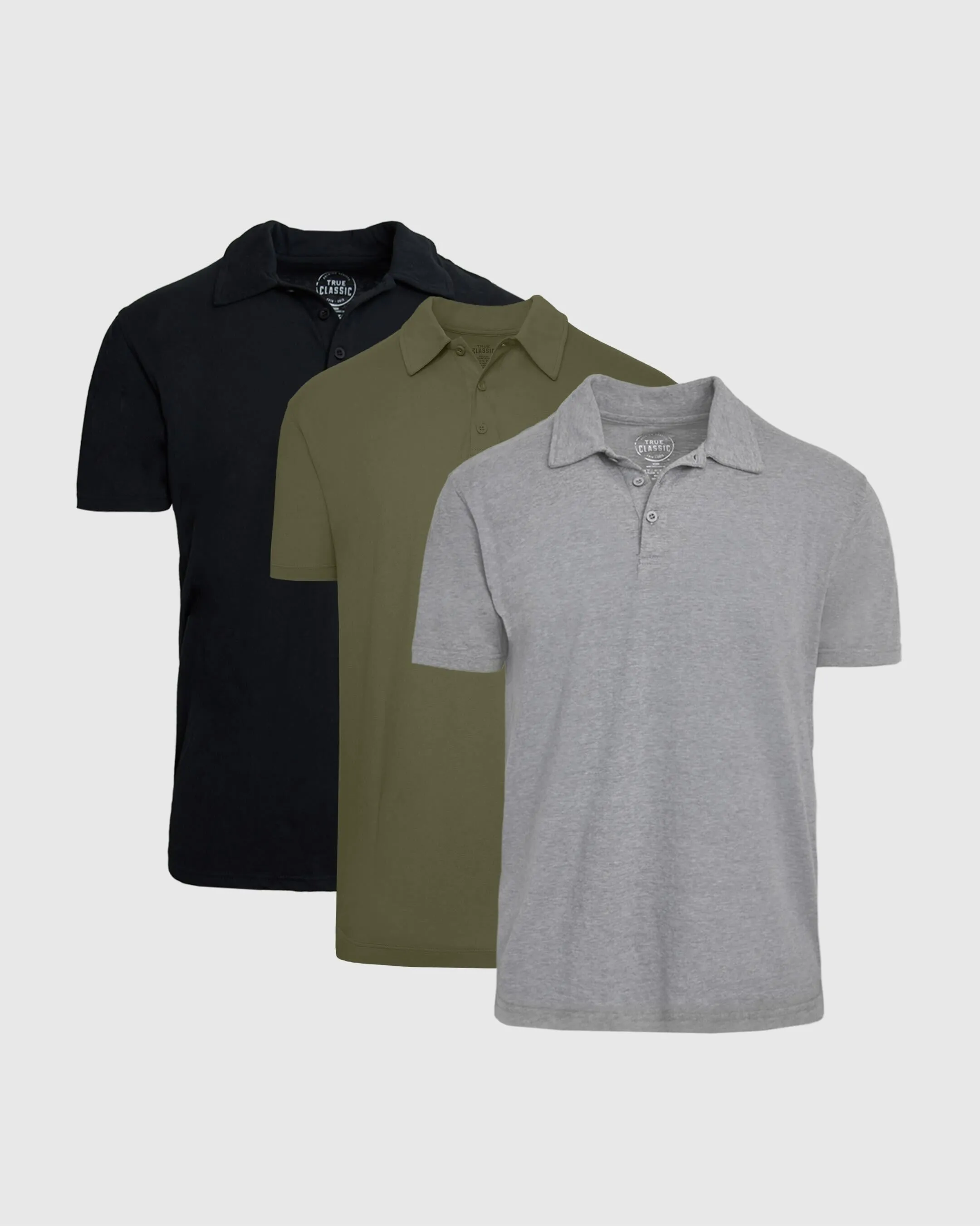 Dark Tones Short Sleeve Polo 3-Pack sold by True Classic