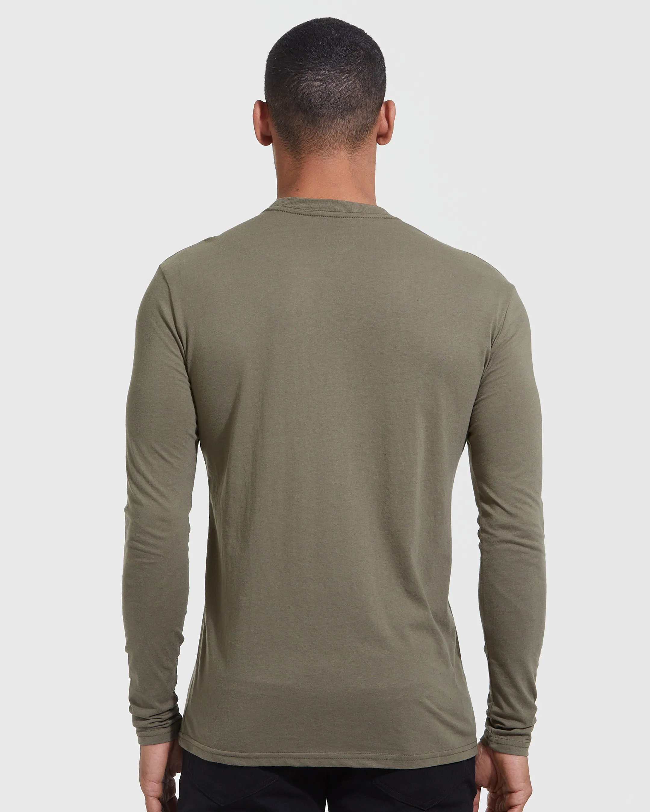 Military Green Classic Long Sleeve Crew Neck sold by True Classic product image thumbnail 4