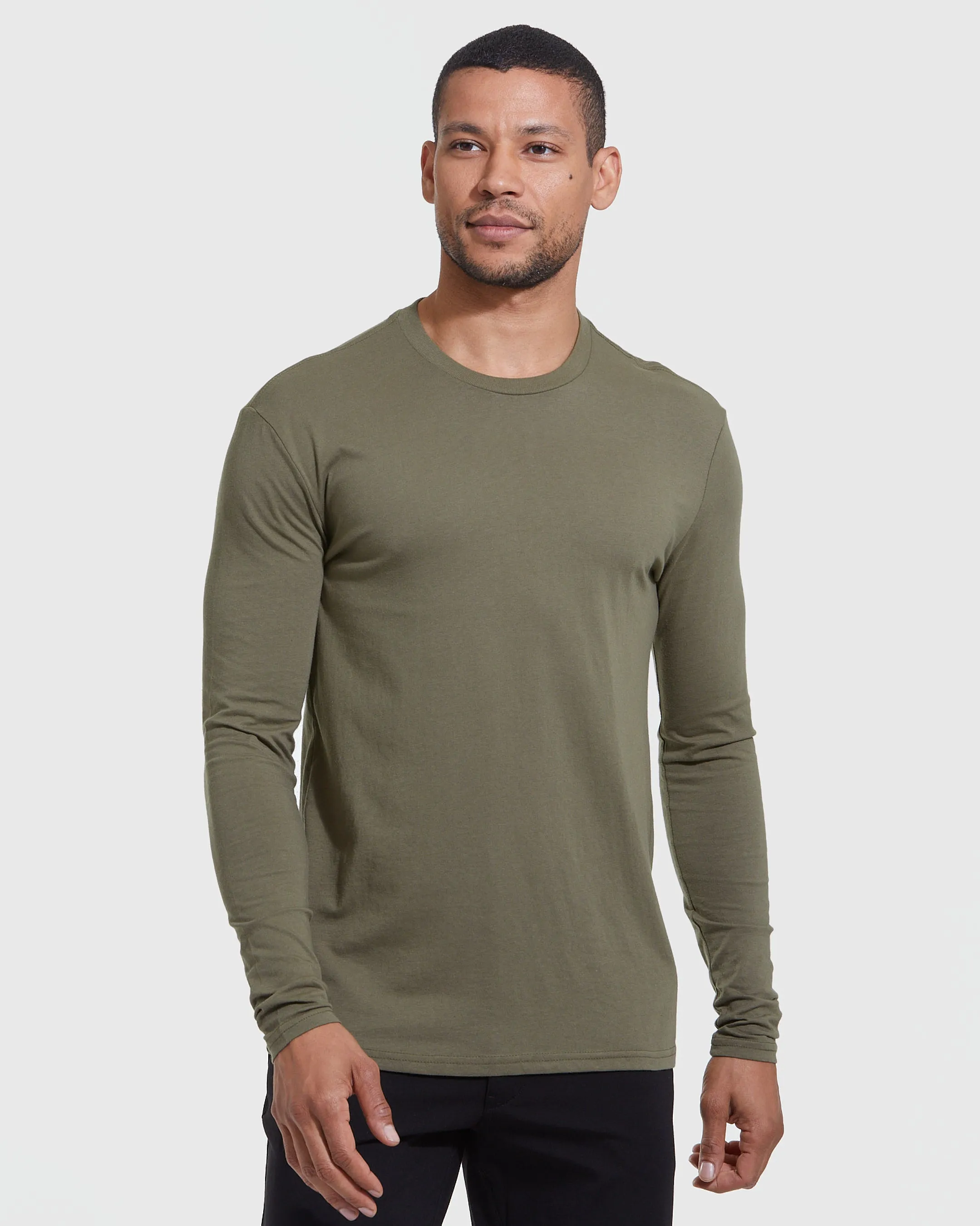 Military Green Classic Long Sleeve Crew Neck sold by True Classic