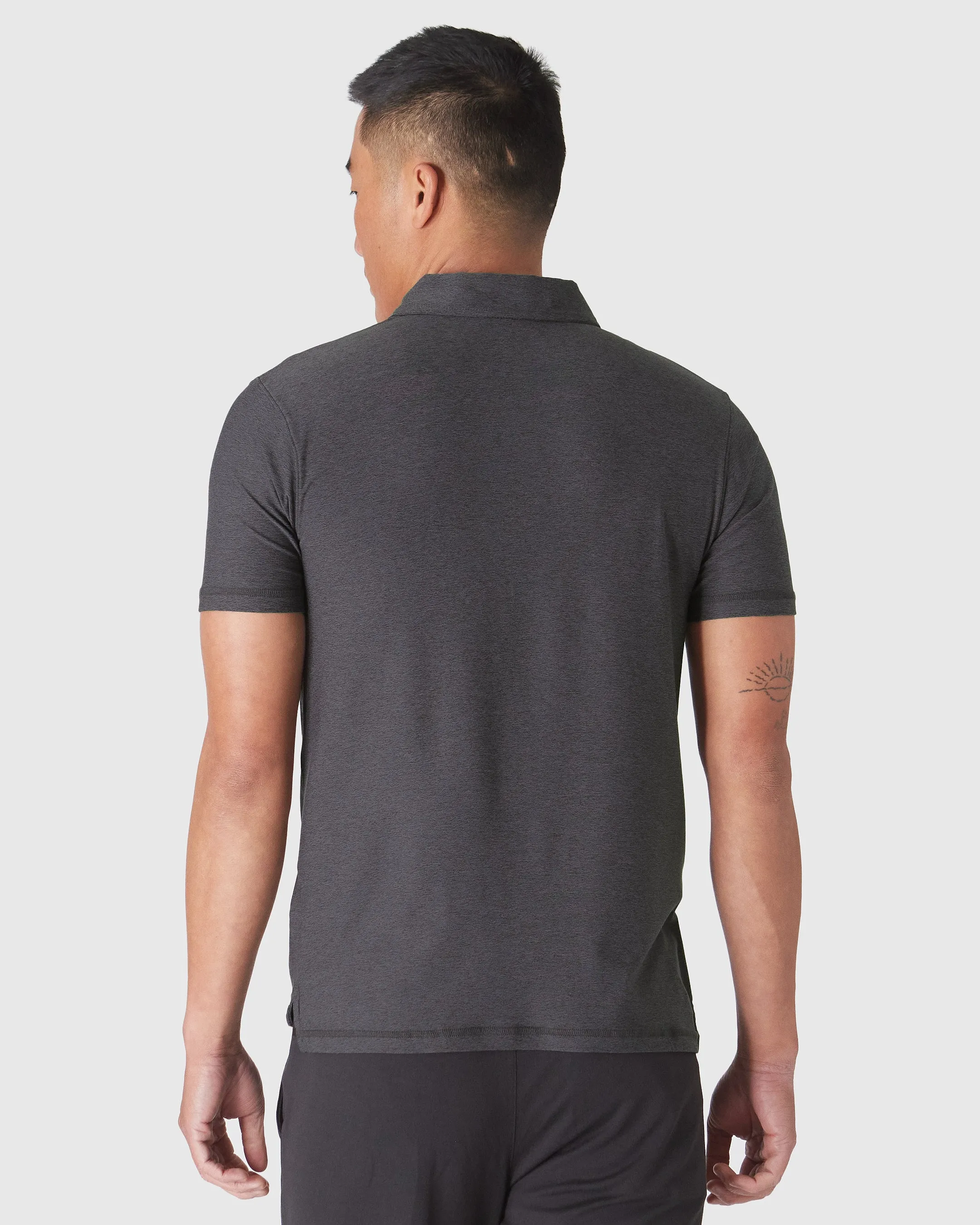 Dark Heather Tempest Active Short Sleeve Polo sold by True Classic product image thumbnail 3