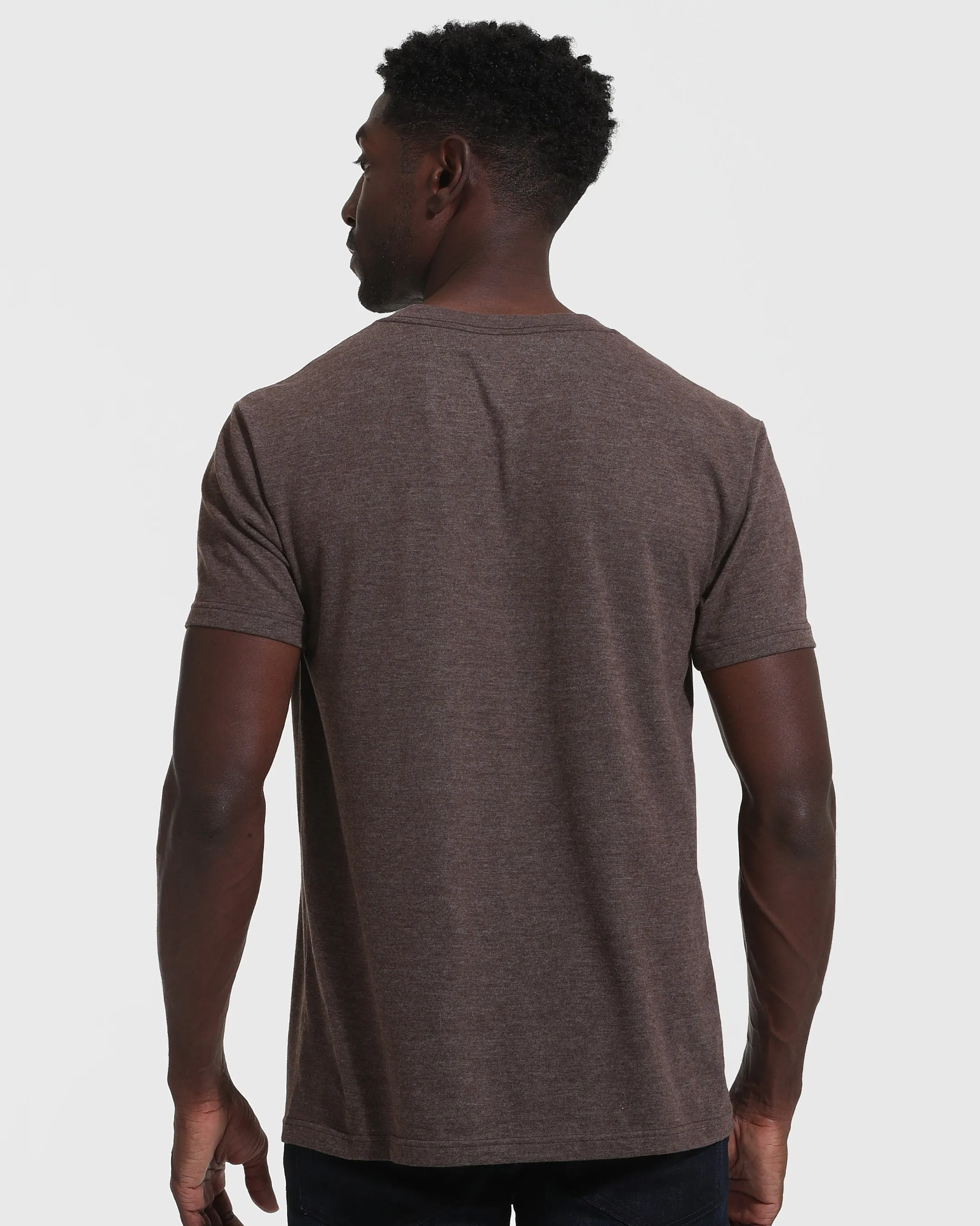 Heather Dark Oak V-Neck Tee sold by True Classic product image thumbnail 4