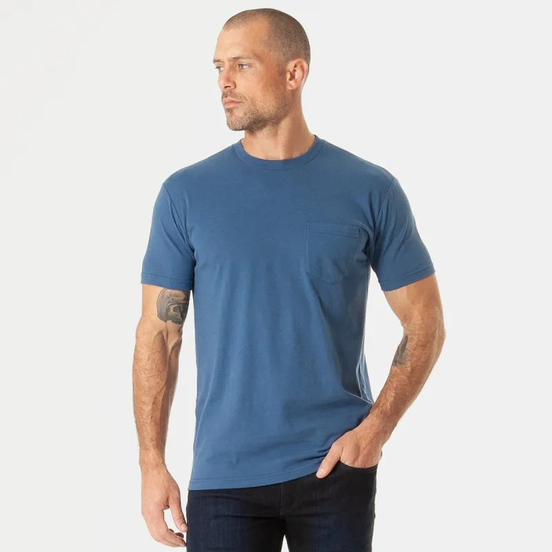 Stone Blue Pocket Tee sold by True Classic