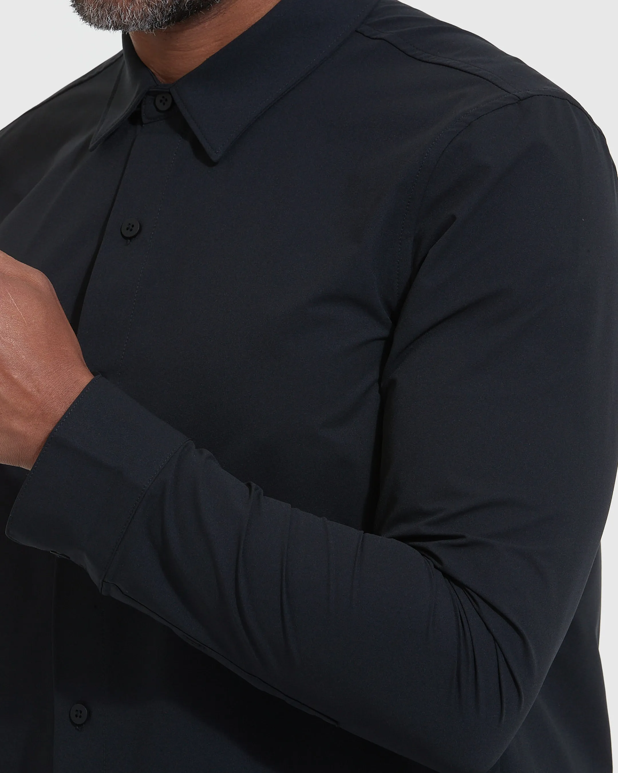 Black Commuter Long Sleeve Shirt sold by True Classic product image thumbnail 5