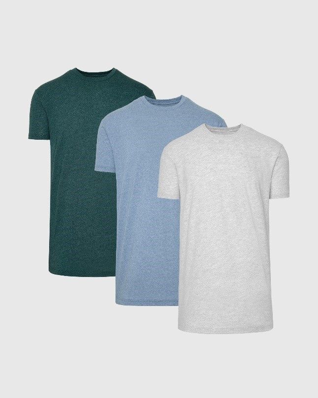 Heather Tall Round Hem Crew Neck 3-Pack sold by True Classic