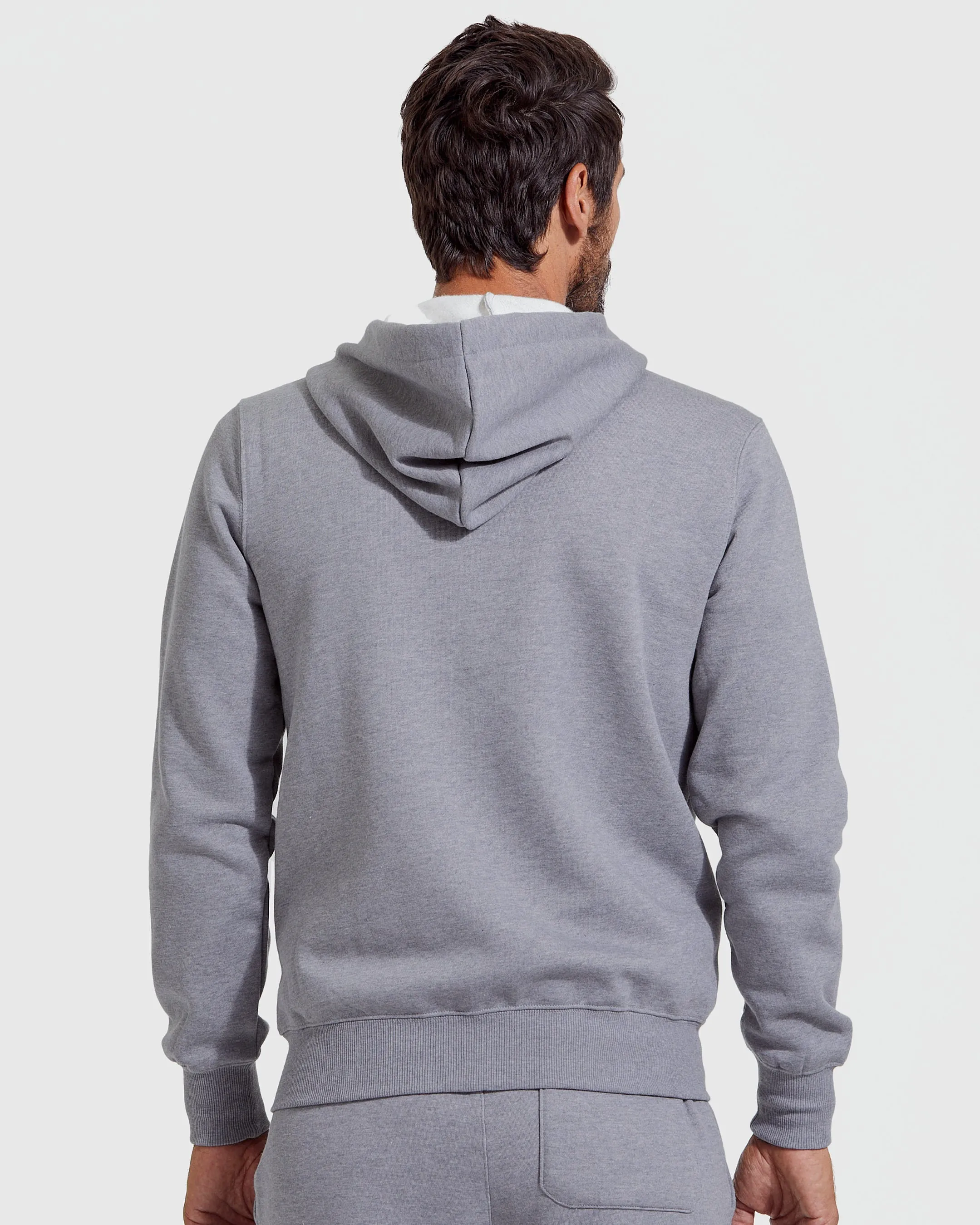 Heather Gray Fleece French Terry Zip Hoodie sold by True Classic product image thumbnail 4