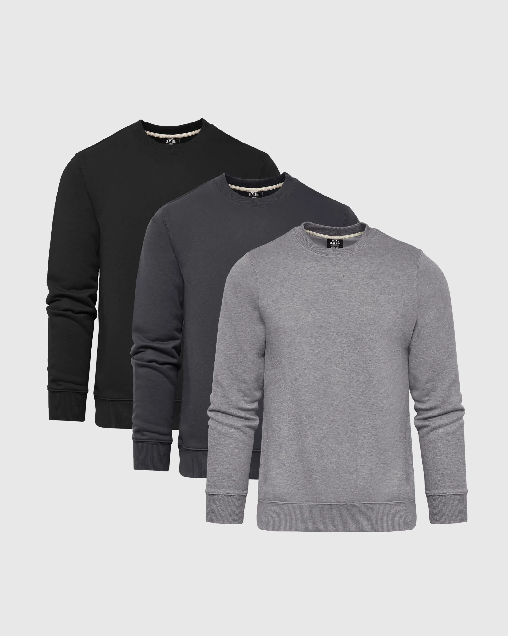 Multi Fleece Crew Sweatshirt 3-Pack sold by True Classic