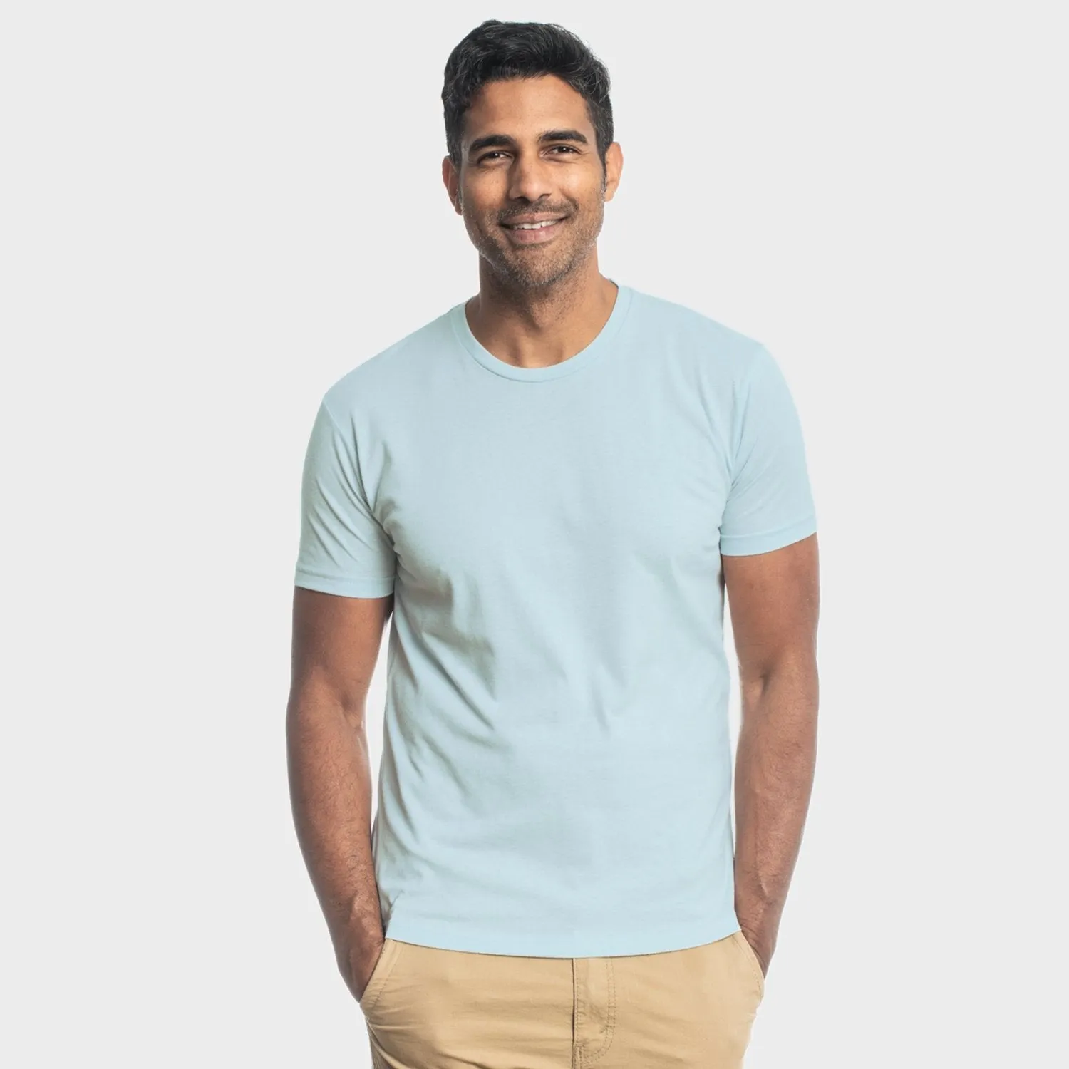 Light Blue Short Sleeve Crew Neck Tee sold by True Classic