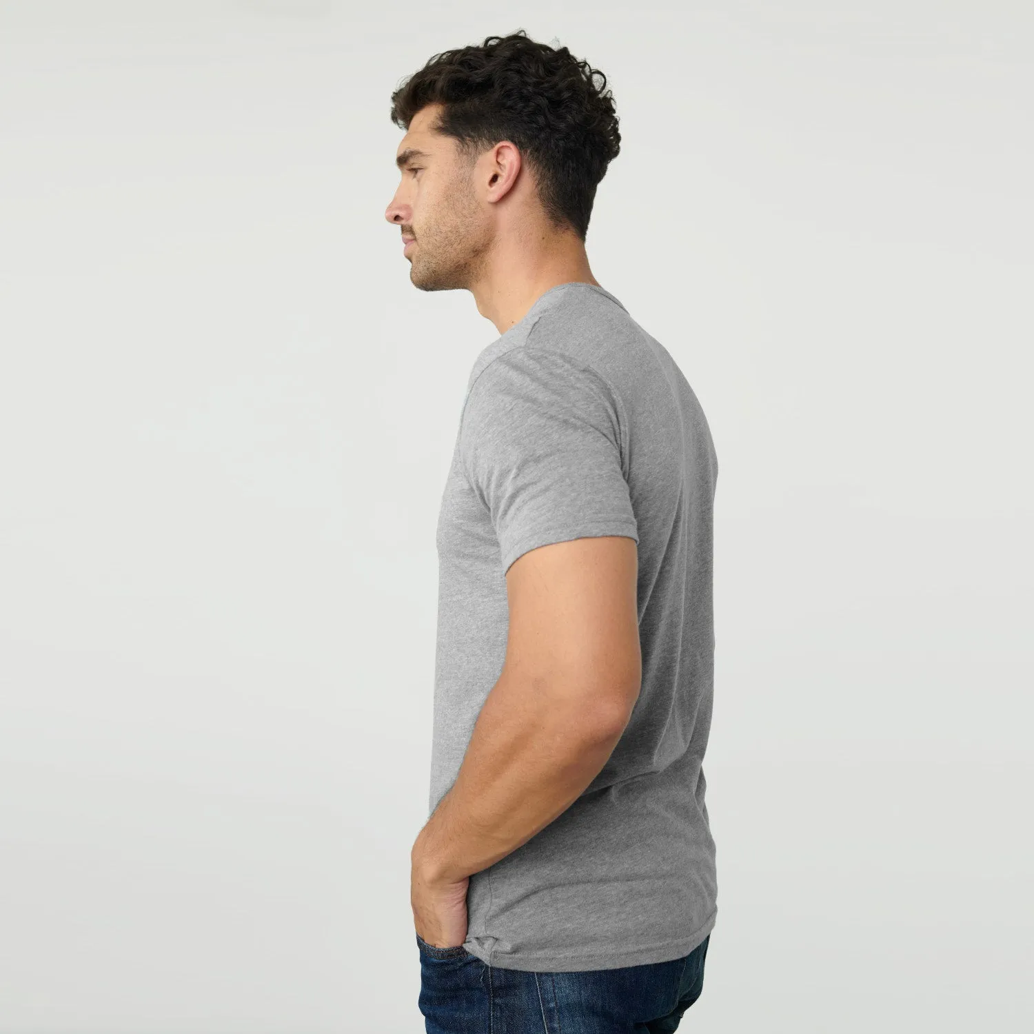 Heather Gray Short Sleeve Henley sold by True Classic product image thumbnail 4
