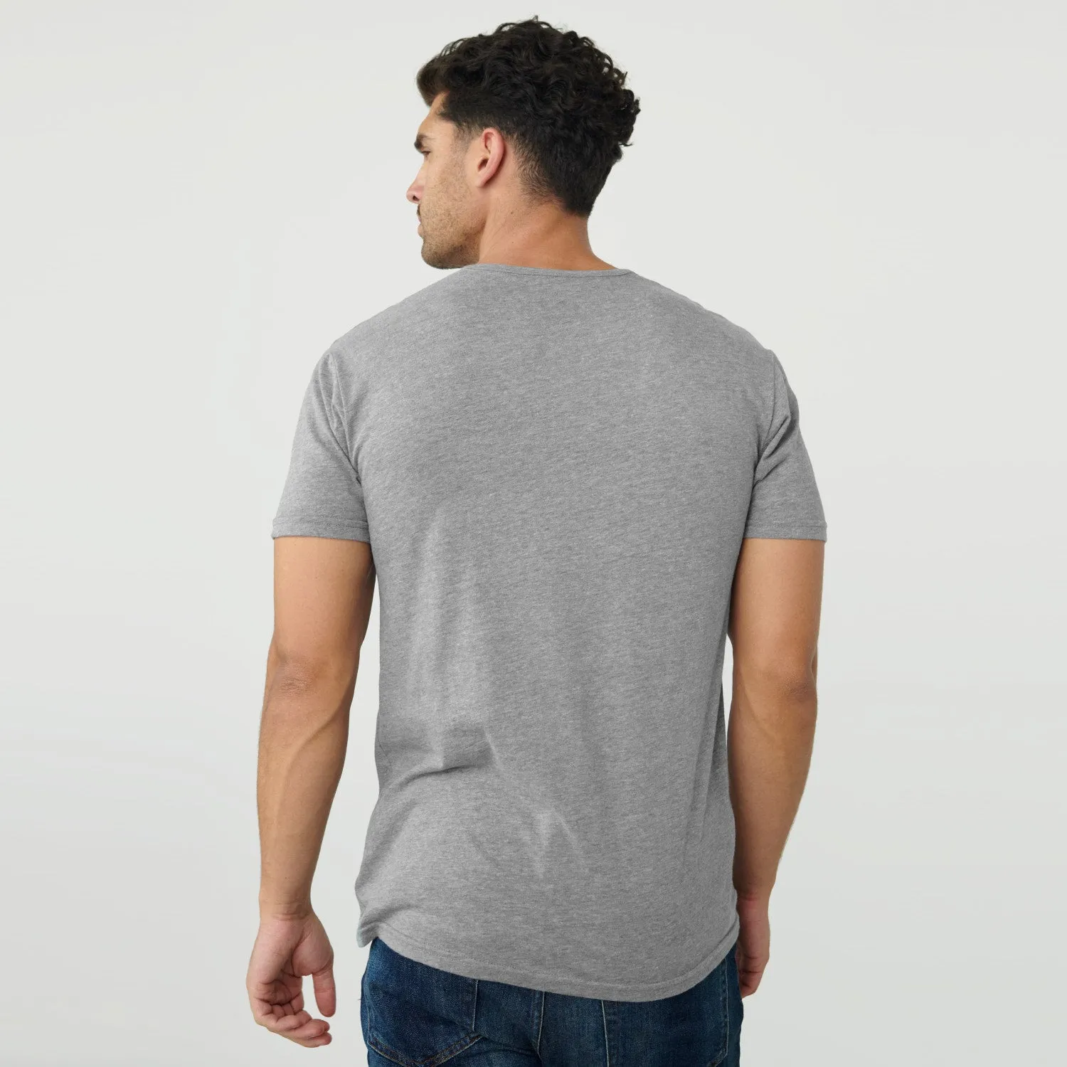 Heather Gray Short Sleeve Henley sold by True Classic product image thumbnail 3