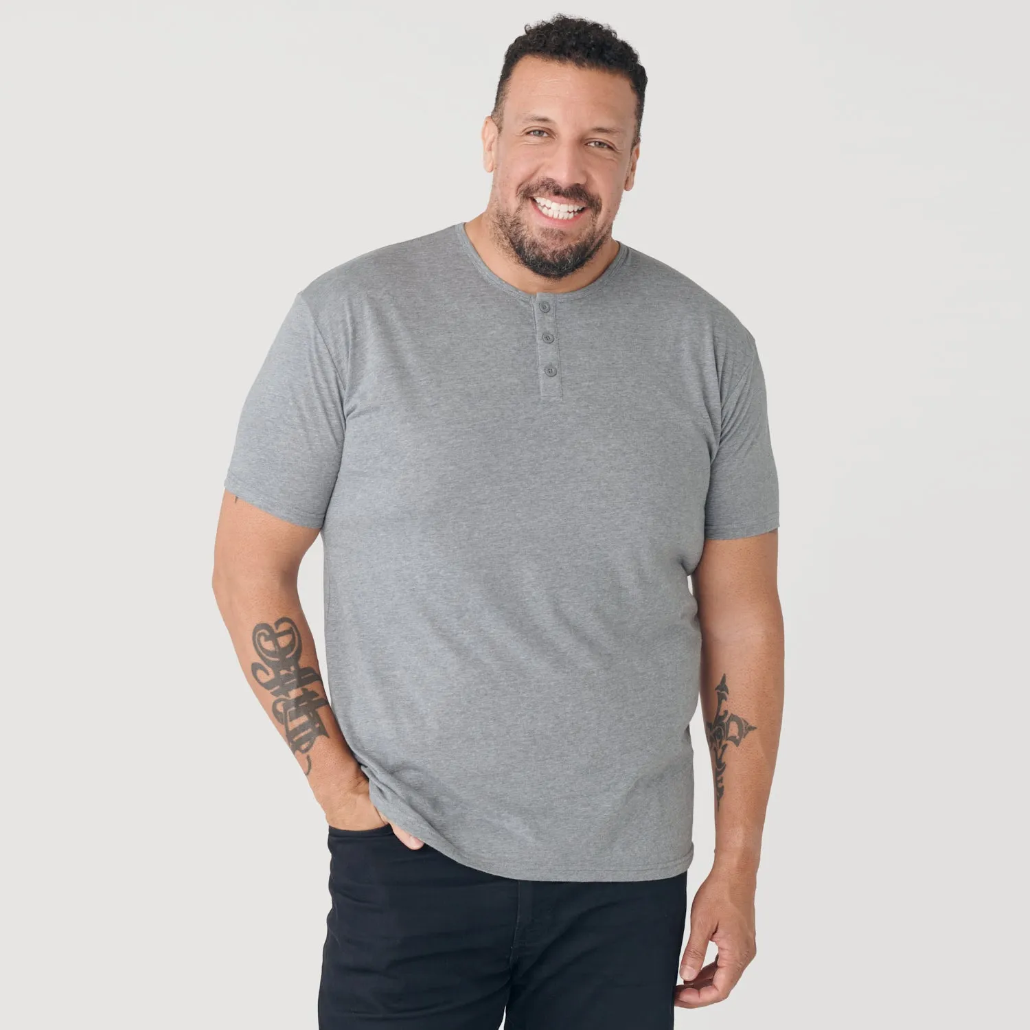 Heather Gray Short Sleeve Henley sold by True Classic product image thumbnail 5