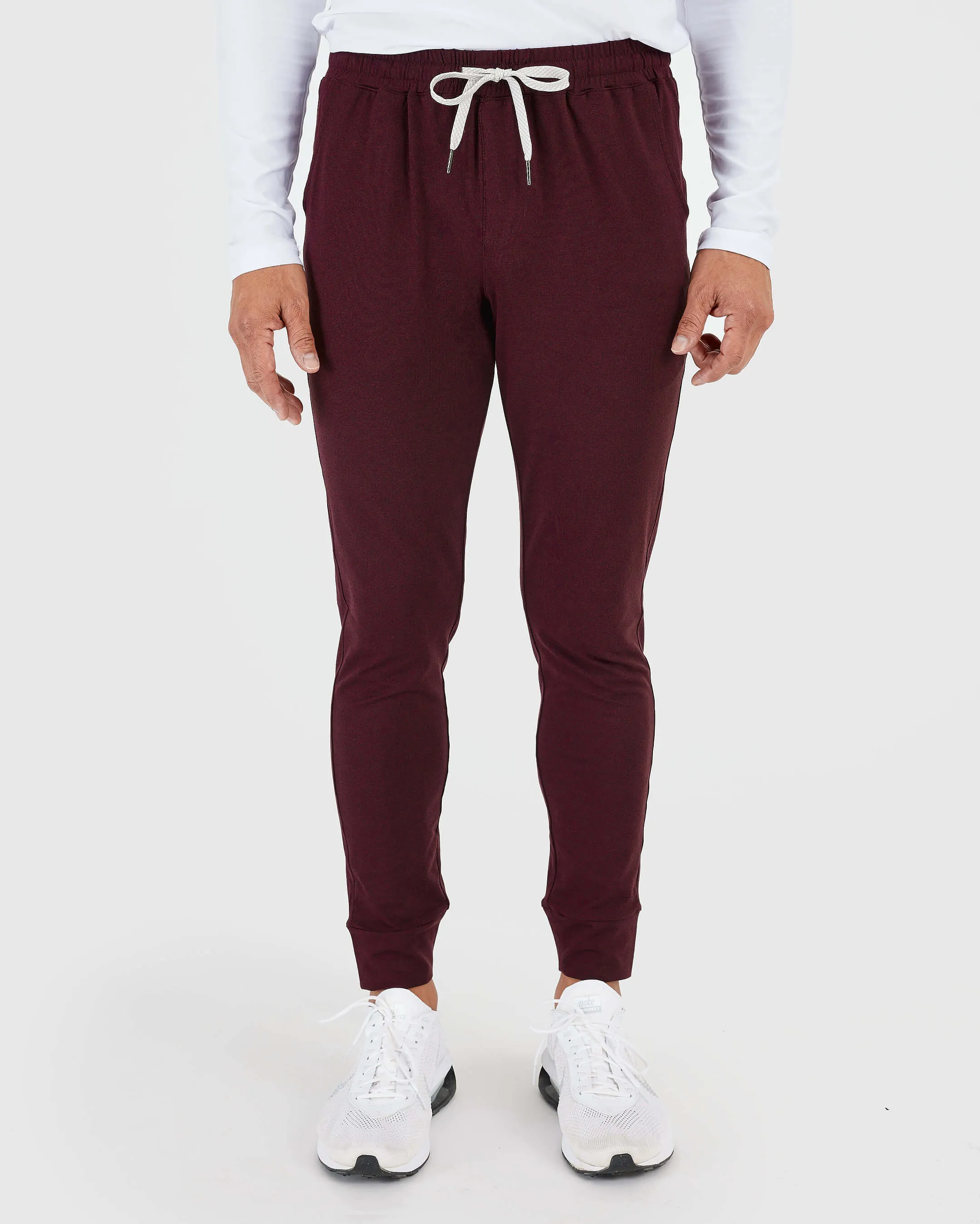 Dark Heather Burgundy Active Joggers sold by True Classic