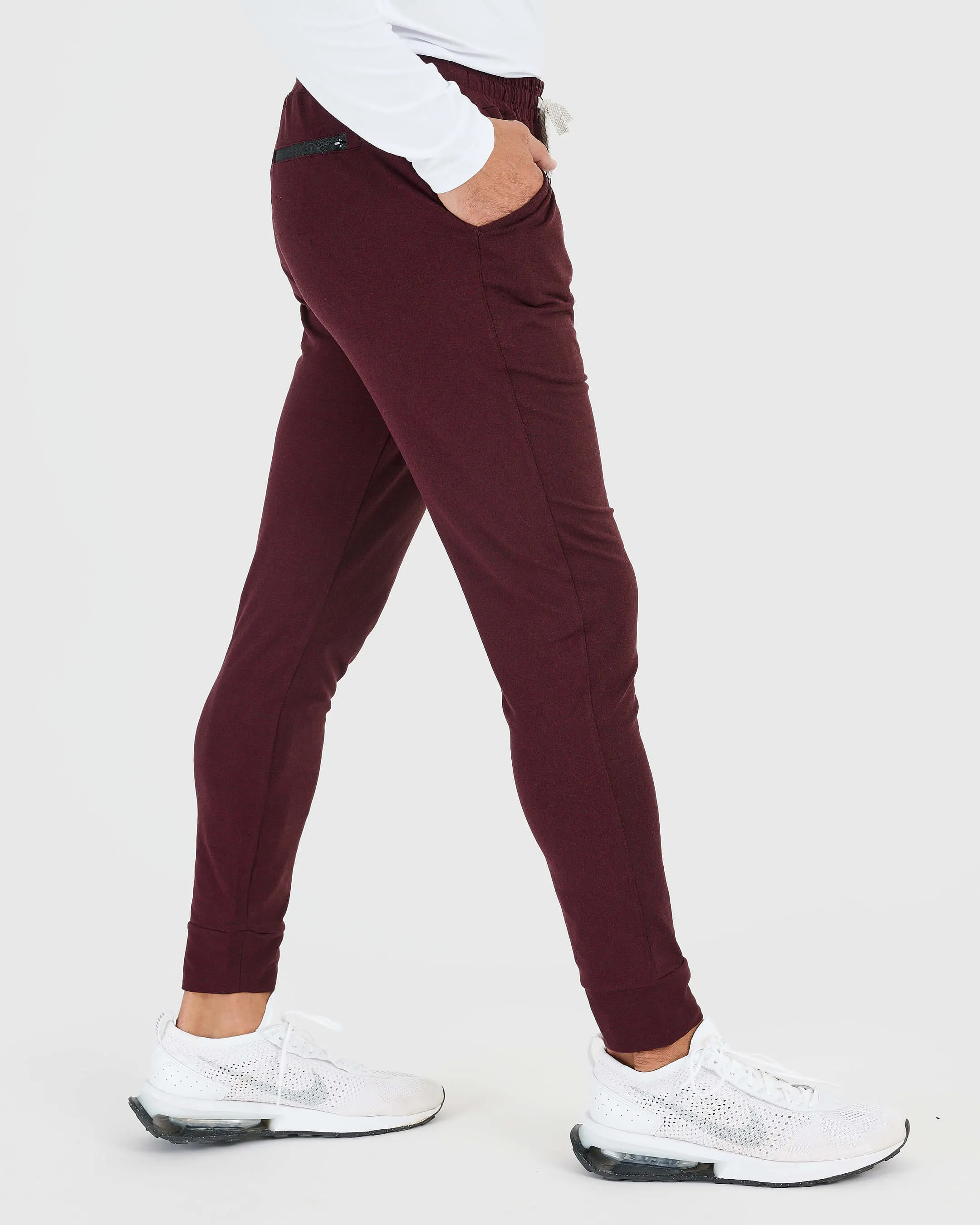 Dark Heather Burgundy Active Joggers sold by True Classic product image thumbnail 4