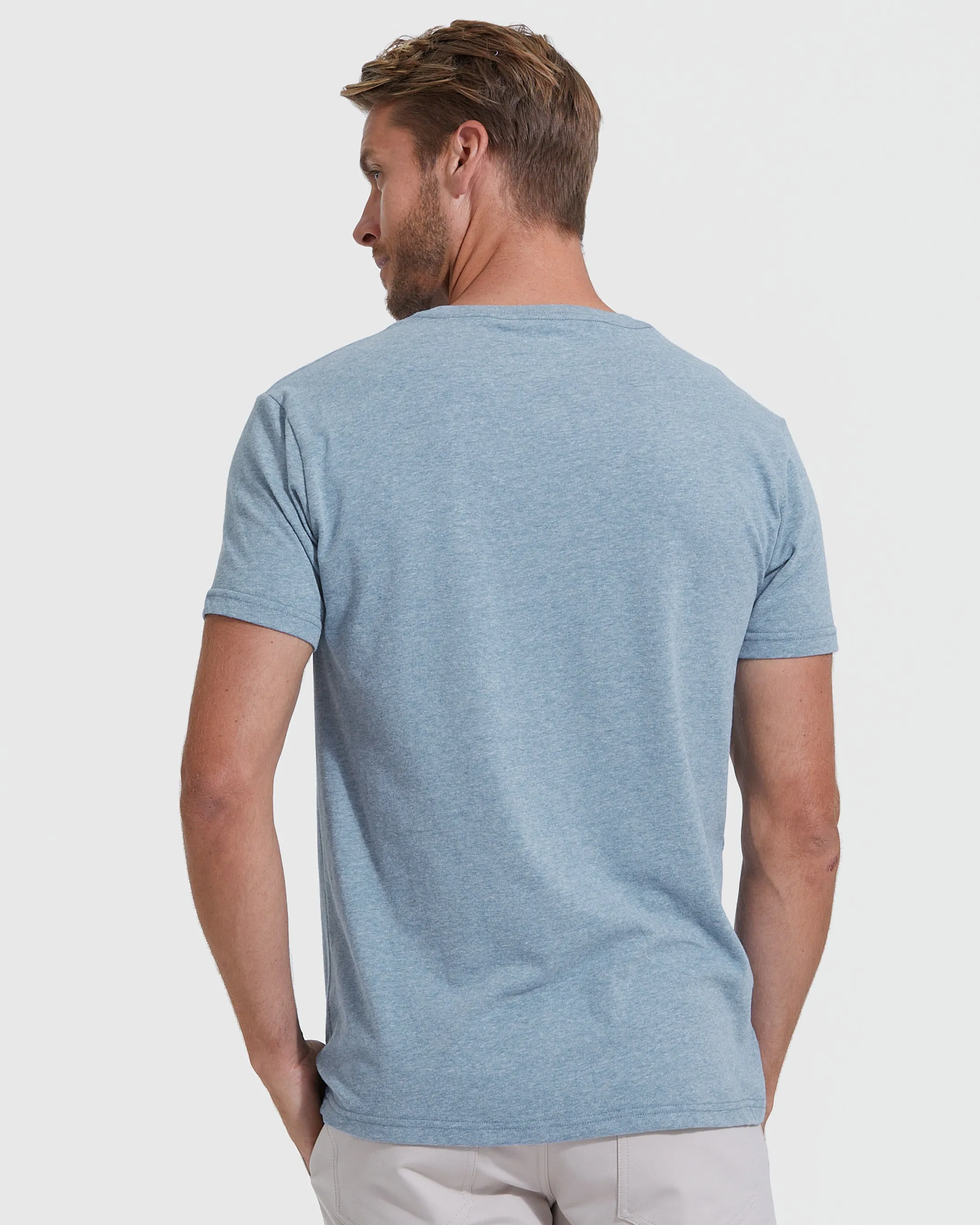 Heather Indigo Classic V-Neck sold by True Classic product image thumbnail 4