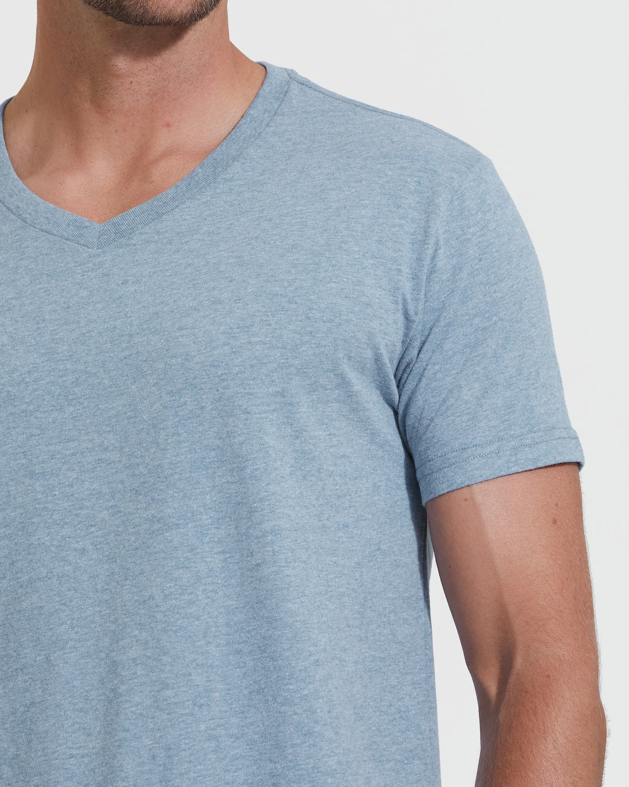 Heather Indigo Classic V-Neck sold by True Classic product image thumbnail 5