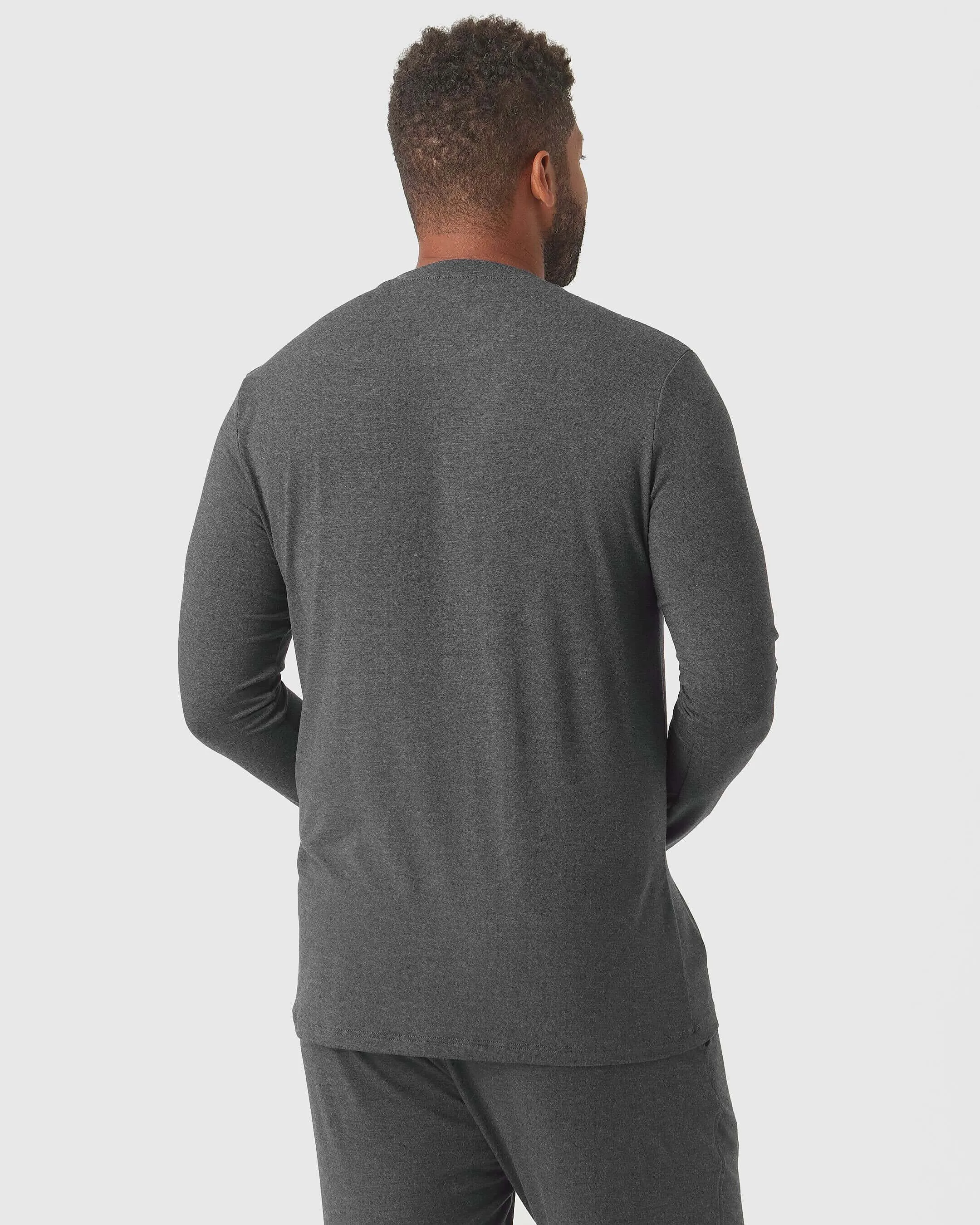 Charcoal Heather Gray Loungewear Long Sleeve Tee And Jogger Set sold by True Classic product image thumbnail 4