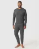 Charcoal Heather Gray Loungewear Long Sleeve Tee And Jogger Set sold by True Classic