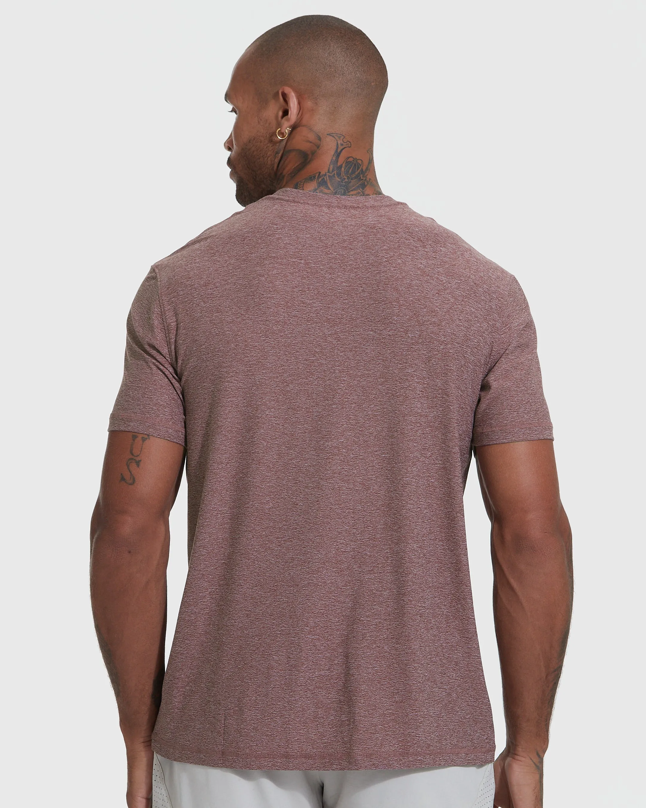 Heather Burgundy Active Crew Neck Tee sold by True Classic product image thumbnail 4