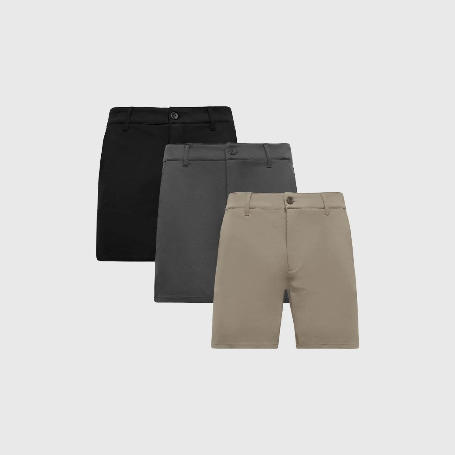 7" Neutral Comfort Knit Chino Shorts 3-Pack sold by True Classic