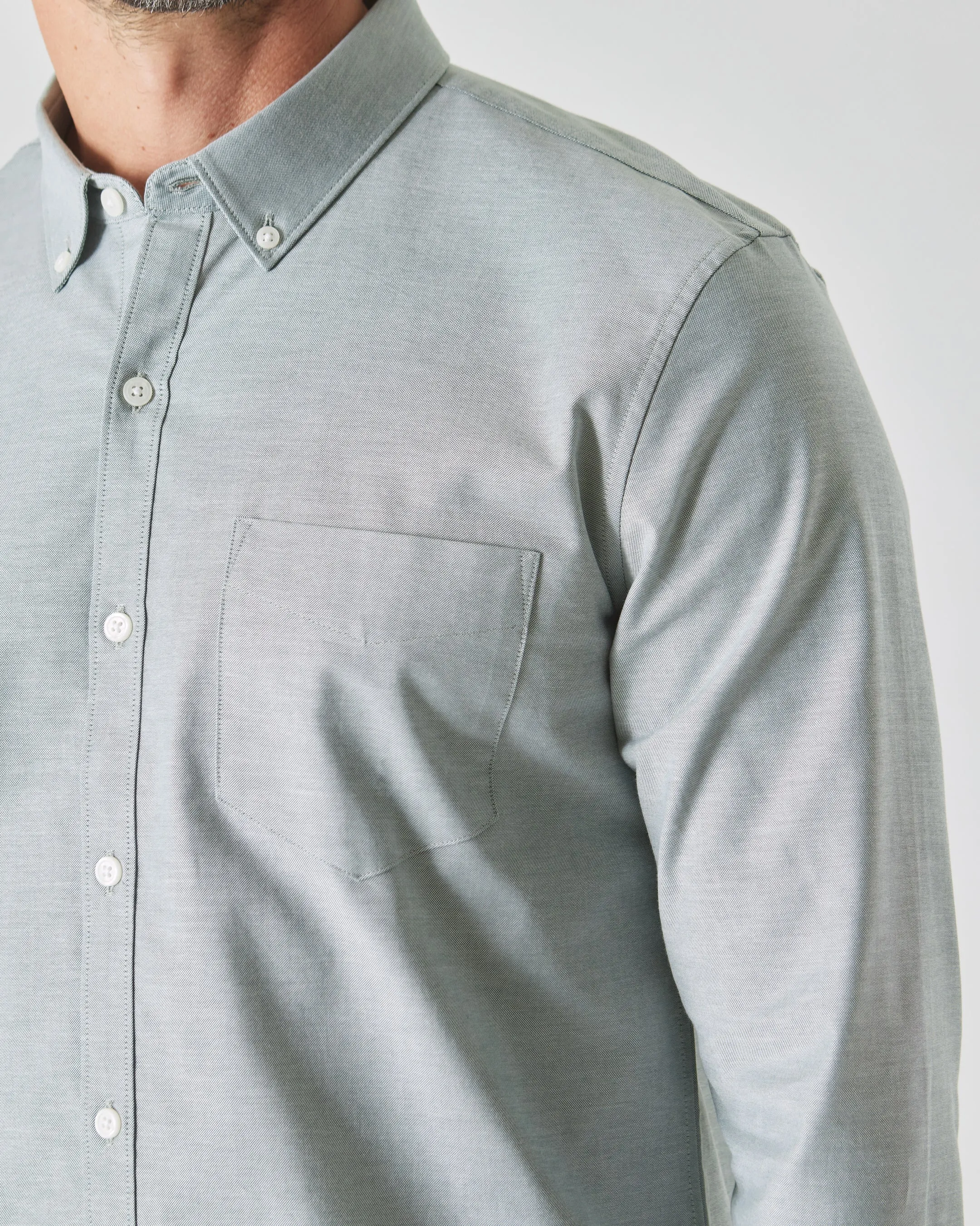 Moss Stretch Oxford Long Sleeve Shirt sold by True Classic product image thumbnail 5