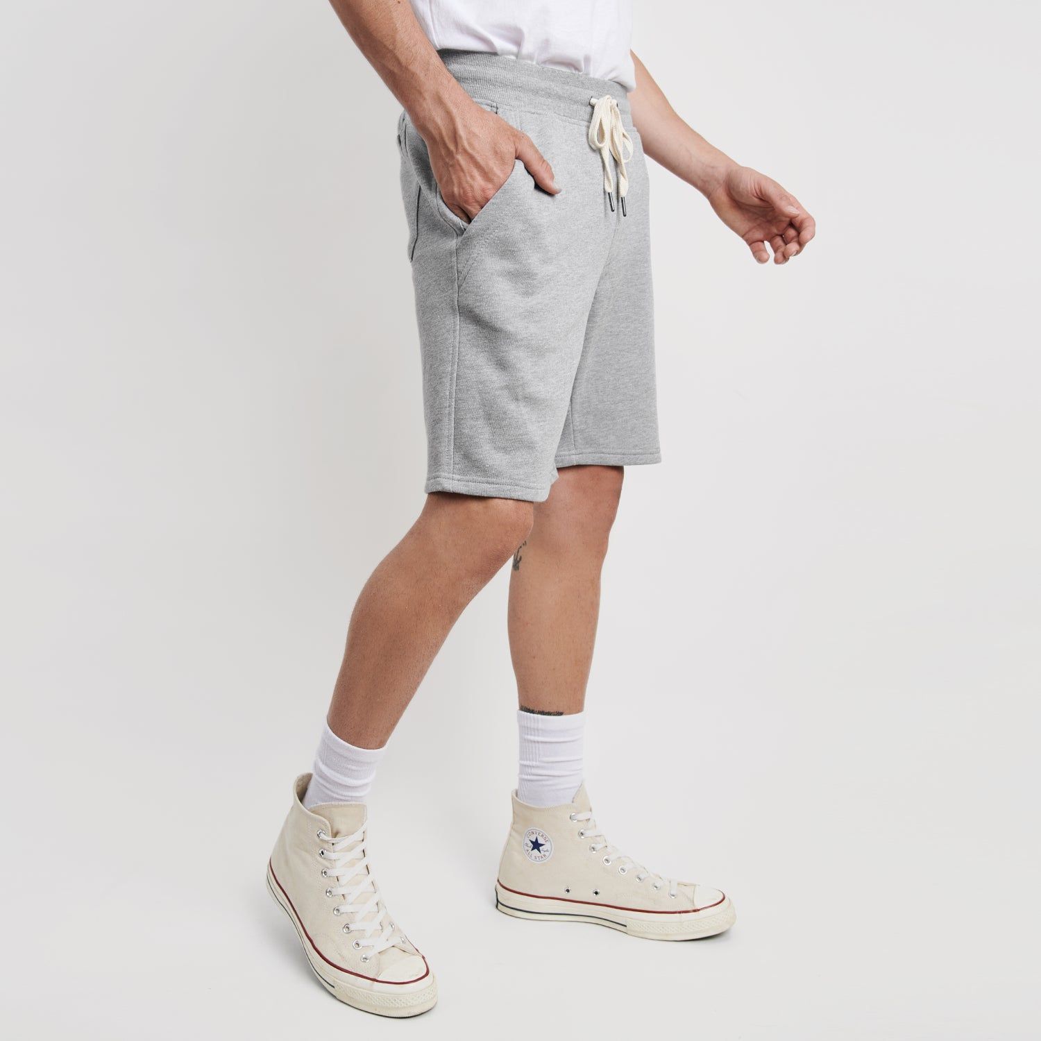 Heather Gray Fleece Shorts sold by True Classic product image thumbnail 4