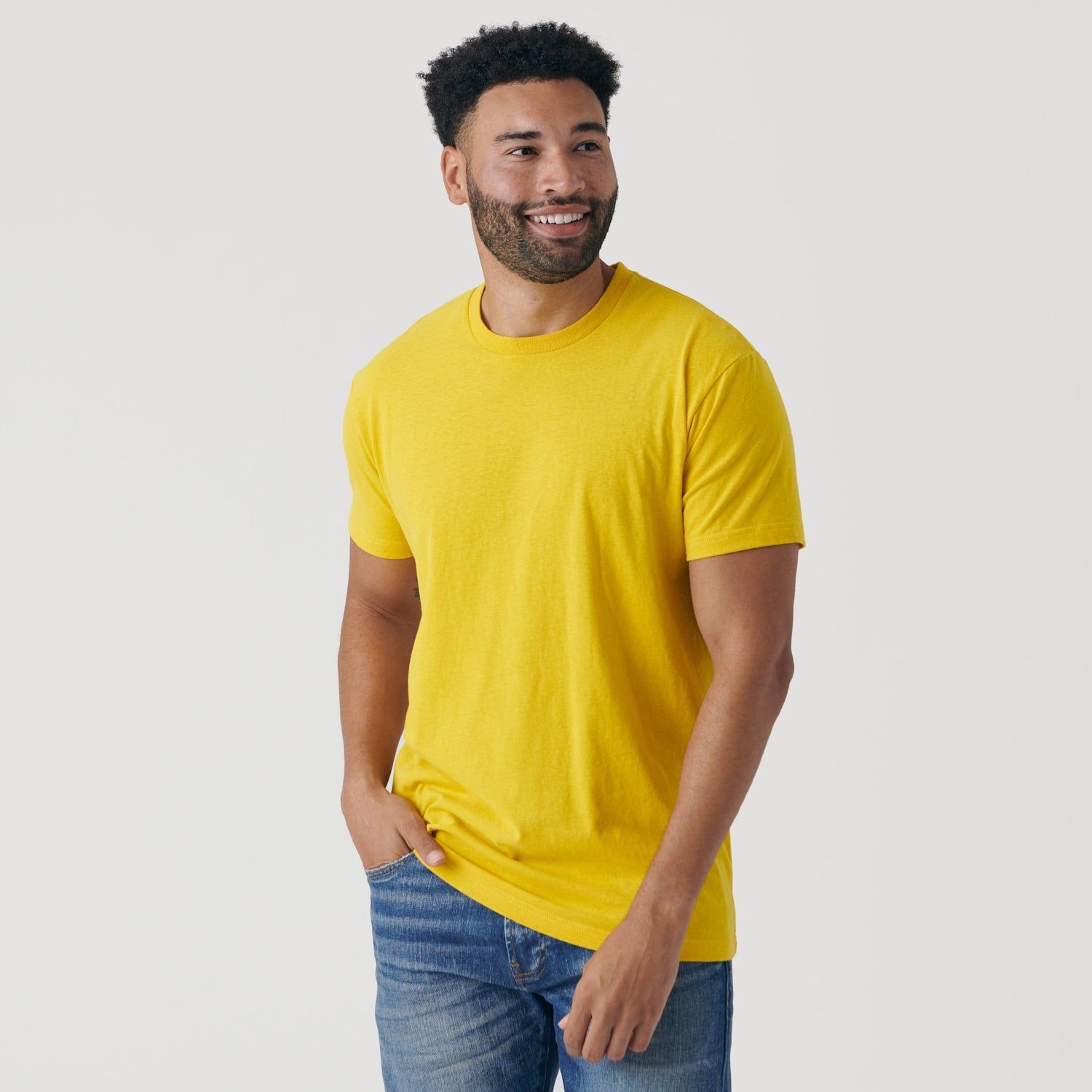 Yellow Crew Neck T-Shirt sold by True Classic