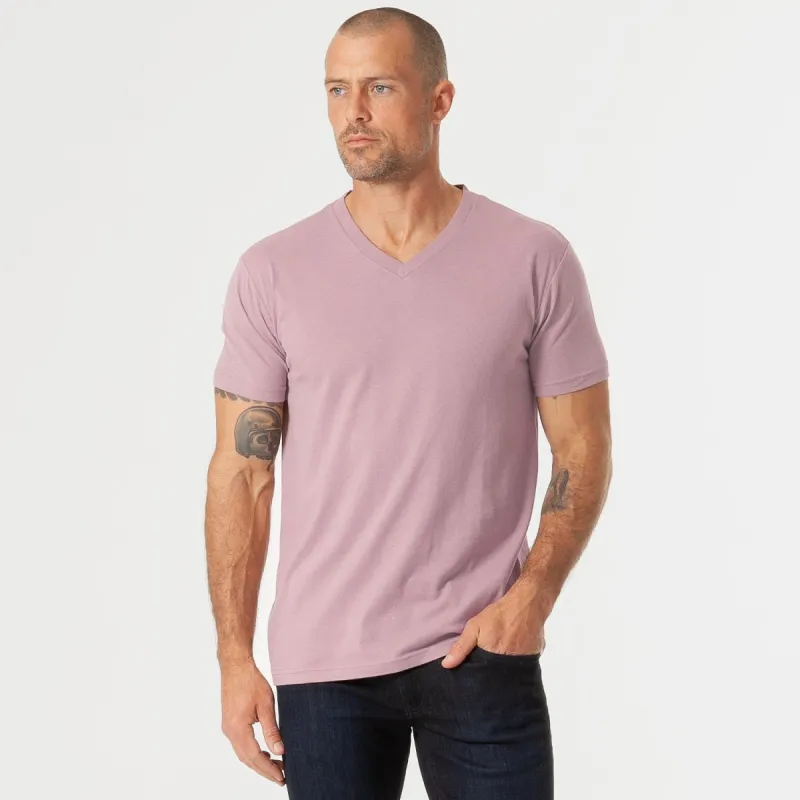 Mineral Mauve V-Neck T-Shirt sold by True Classic