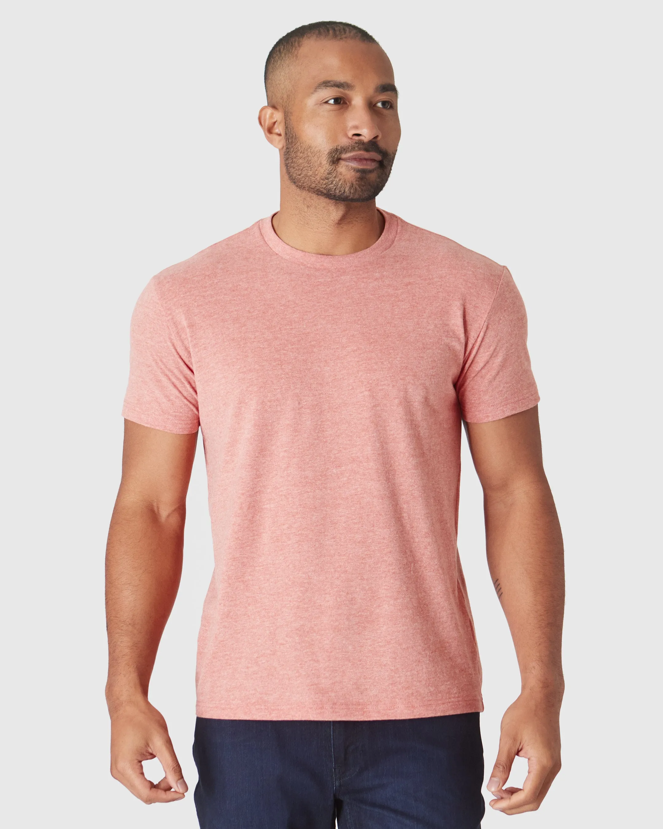 Heather Cayenne Classic Crew Neck sold by True Classic