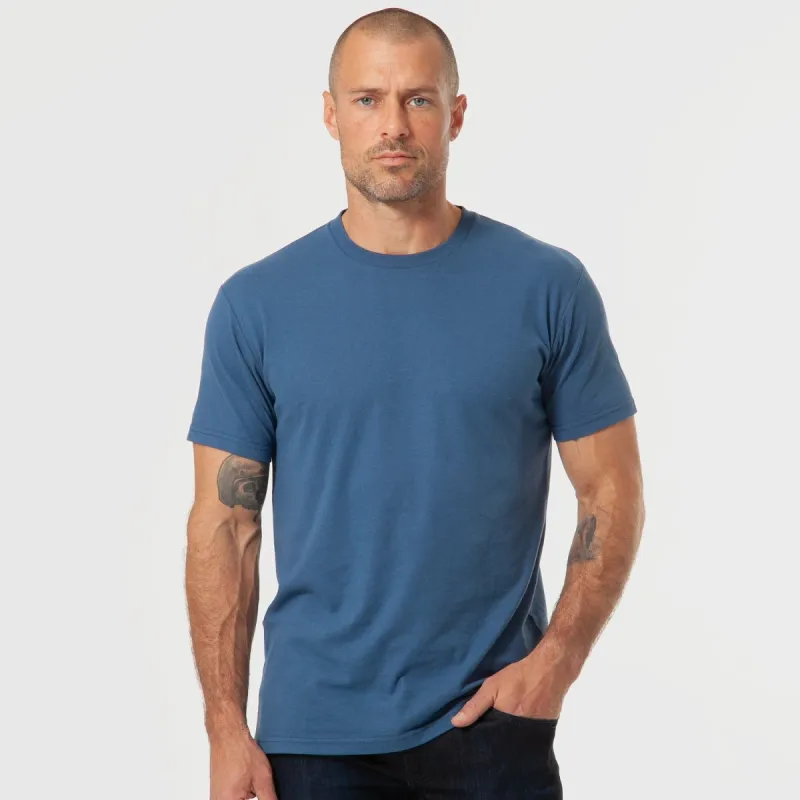 Stone Blue Short Sleeve Crew Neck Tee sold by True Classic