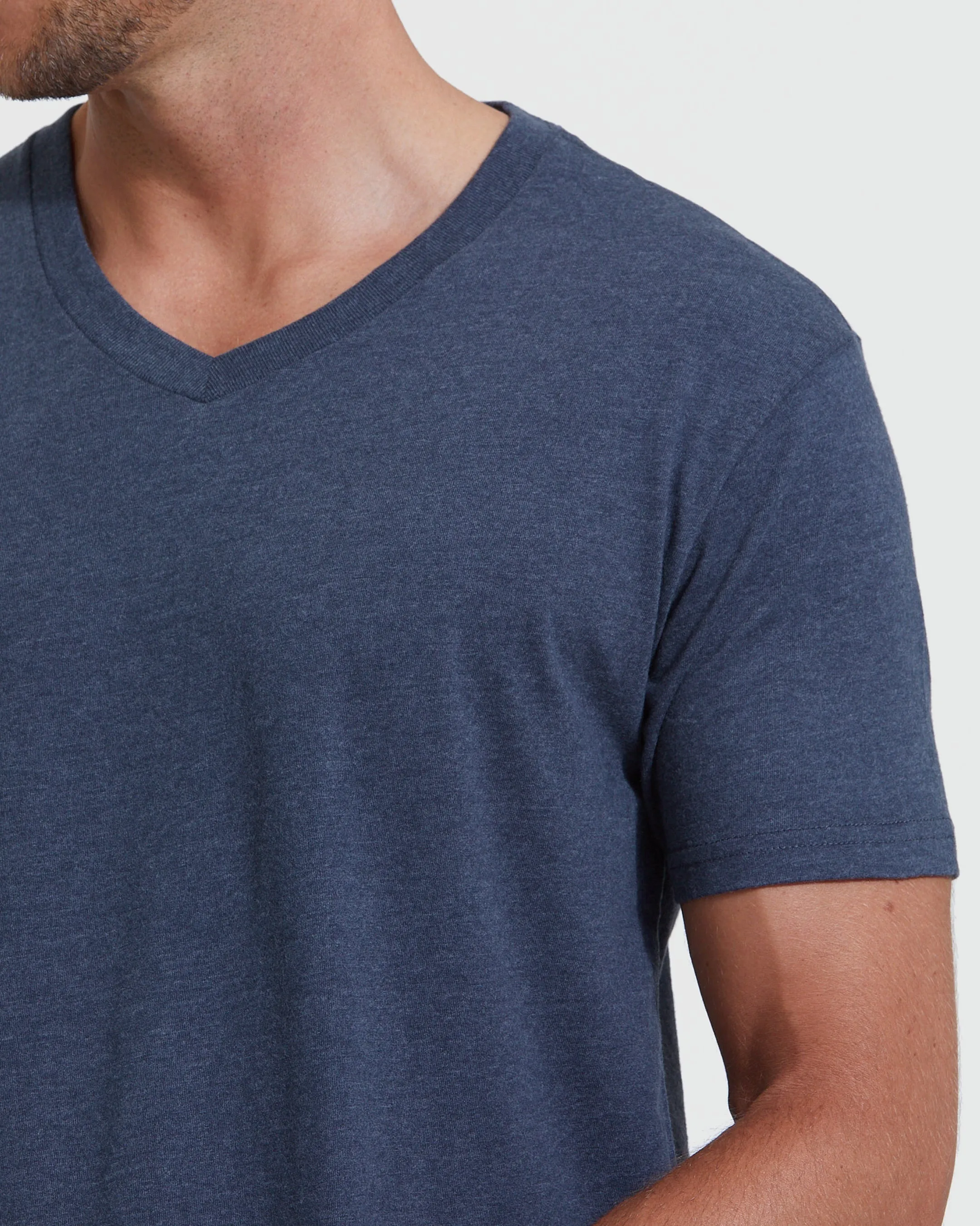 Heather Navy Classic V-Neck sold by True Classic product image thumbnail 5