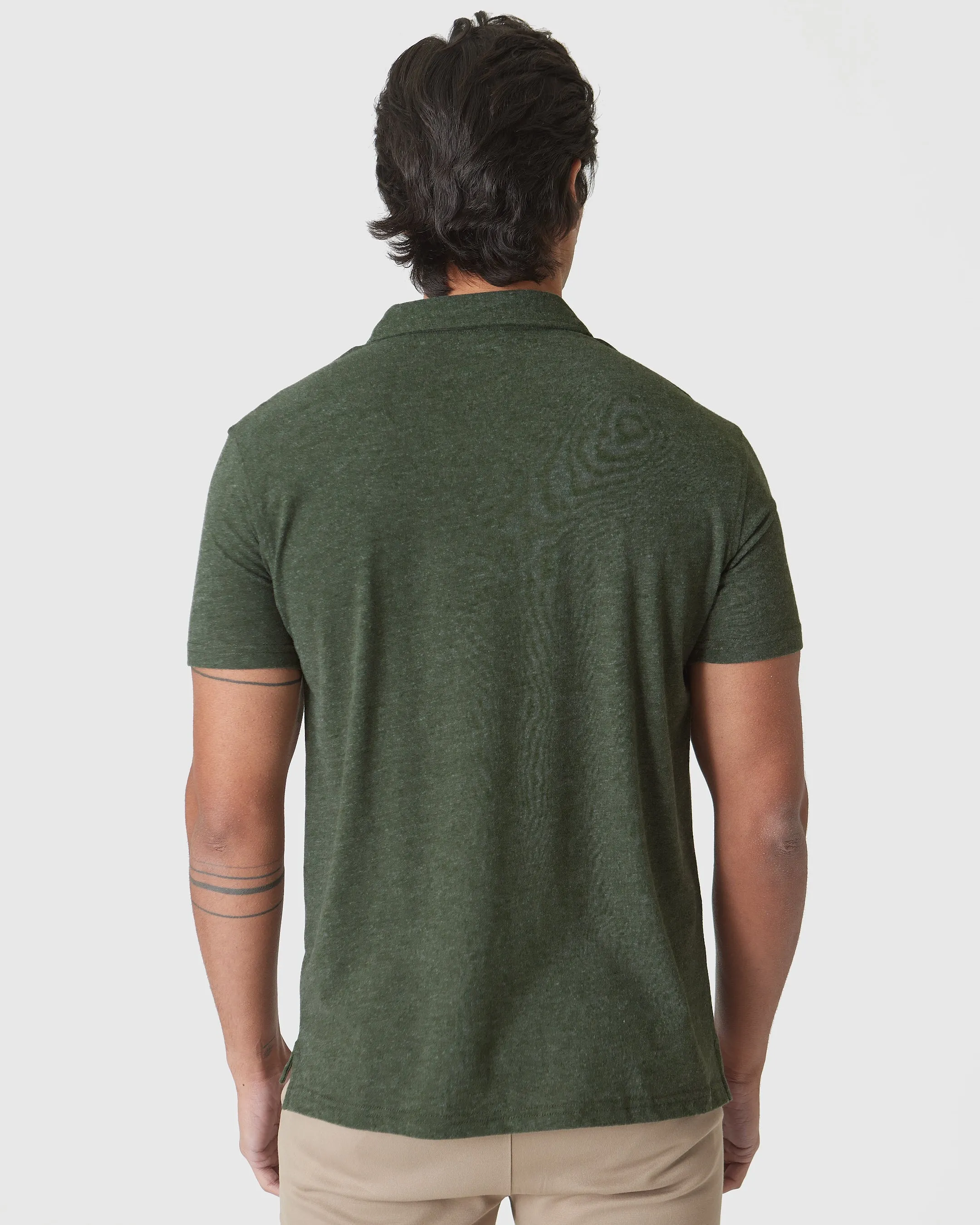 Racing Green Heather Short Sleeve Polo sold by True Classic product image thumbnail 3