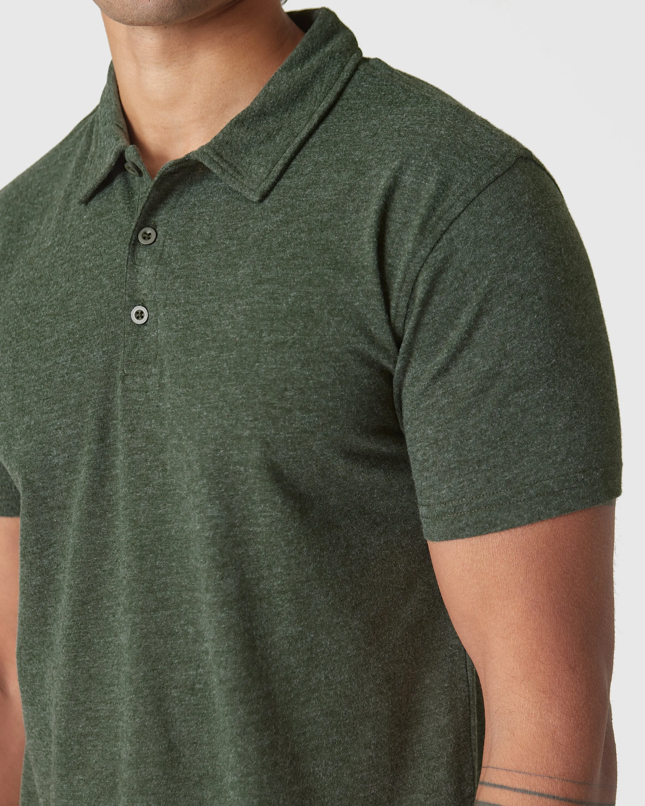 Racing Green Heather Short Sleeve Polo sold by True Classic product image thumbnail 5