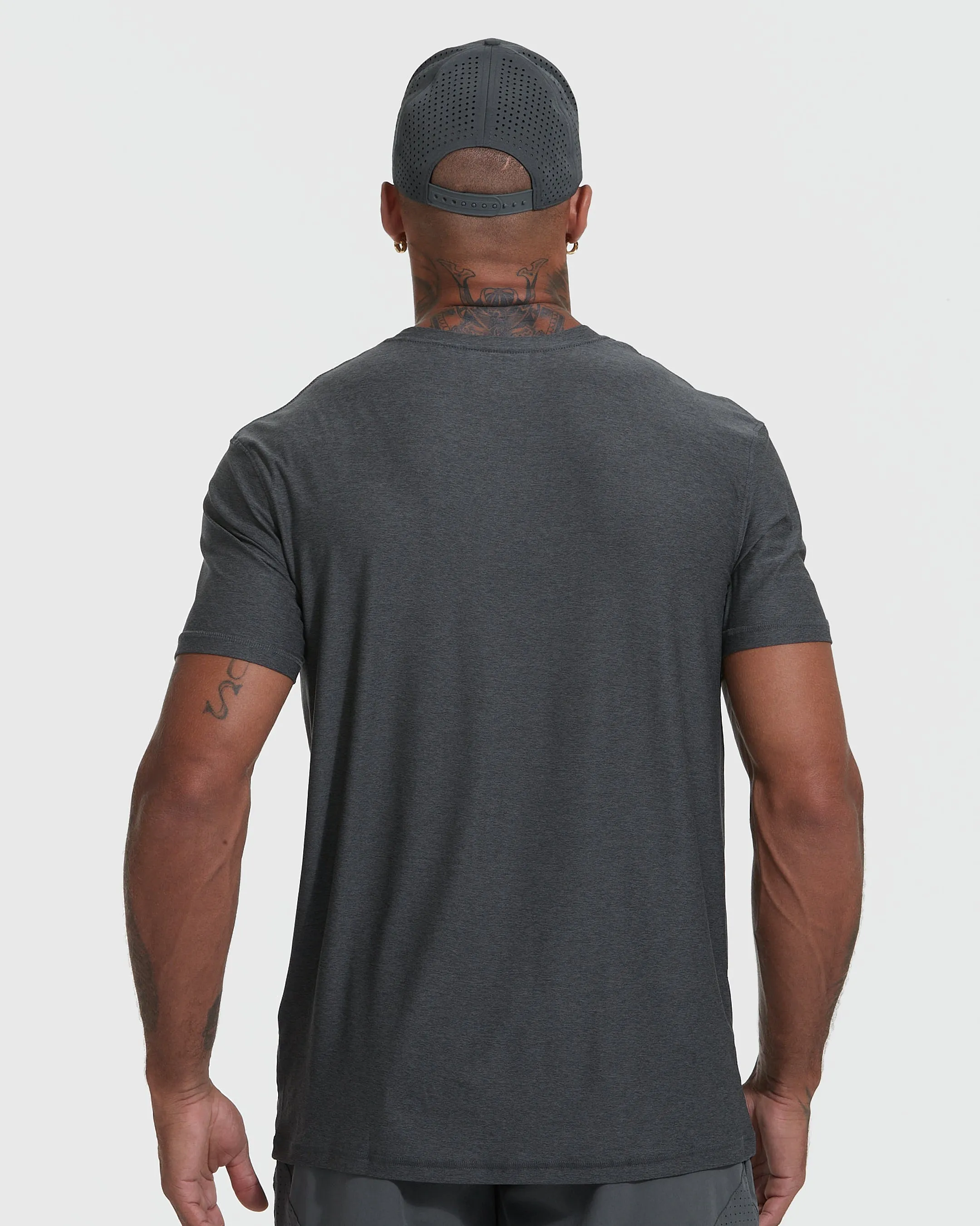 Charcoal Heather Gray Active Crew Neck Tee sold by True Classic product image thumbnail 4
