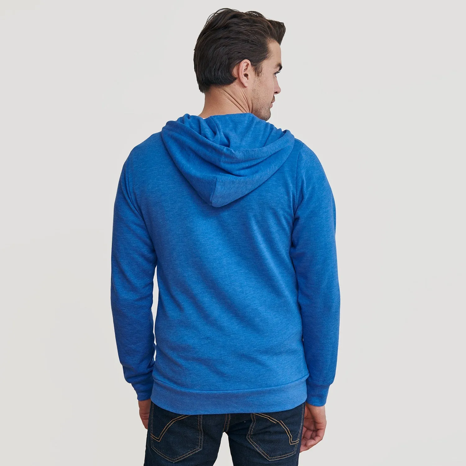 Pacific Blue Fleece Zip Hoodie sold by True Classic product image thumbnail 3