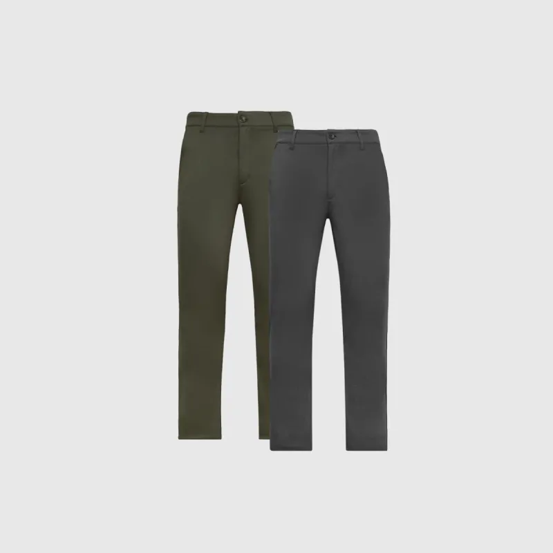 Military Green and Carbon Chino Pants 2-Pack sold by True Classic