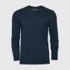 Navy Classic Long Sleeve Henley sold by True Classic