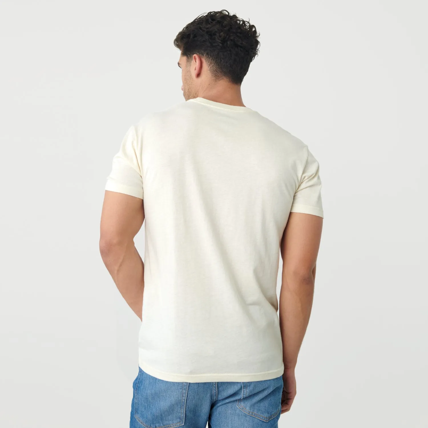 Off White Short Sleeve Crew Neck Tee sold by True Classic product image thumbnail 3