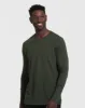 Dark Olive Waffle Long Sleeve Henley sold by True Classic