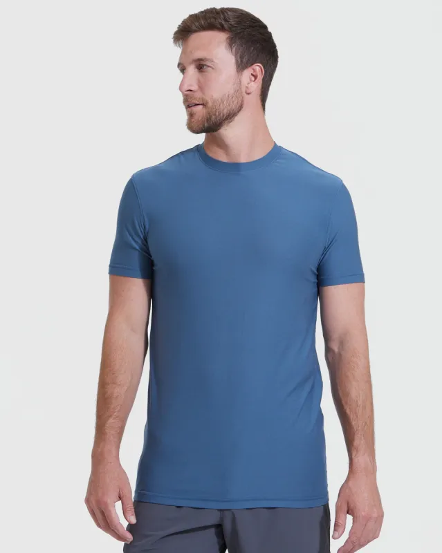 Stone Blue Tall Active Crew Neck sold by True Classic