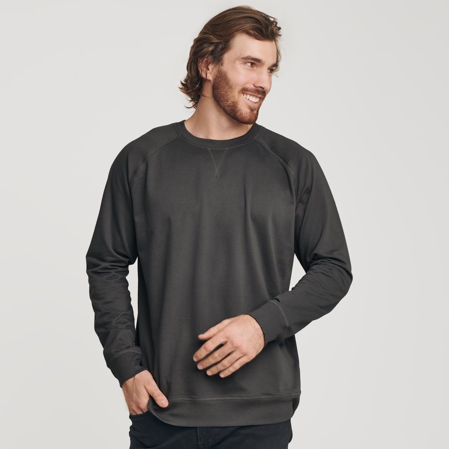 Carbon French Terry Sweatshirt sold by True Classic
