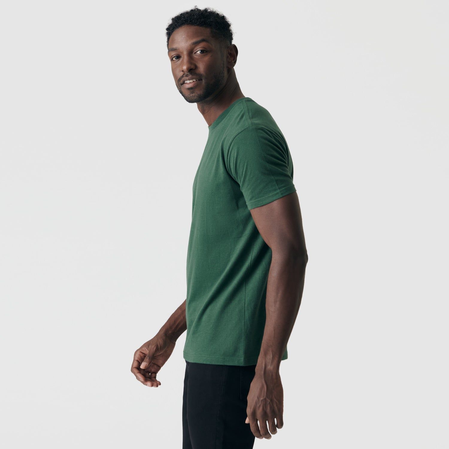 Hunter Green Crew Neck sold by True Classic product image thumbnail 4