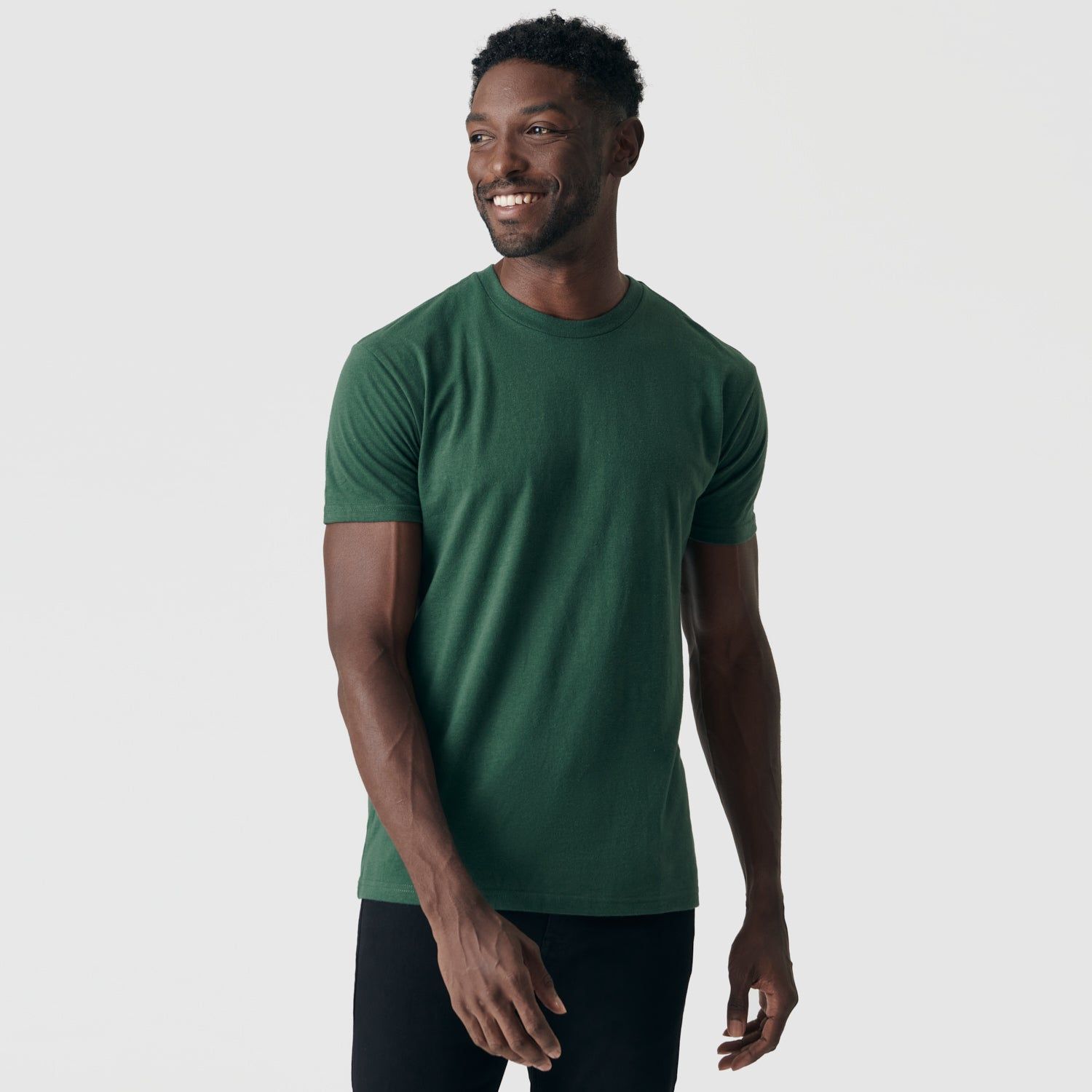 Hunter Green Crew Neck sold by True Classic