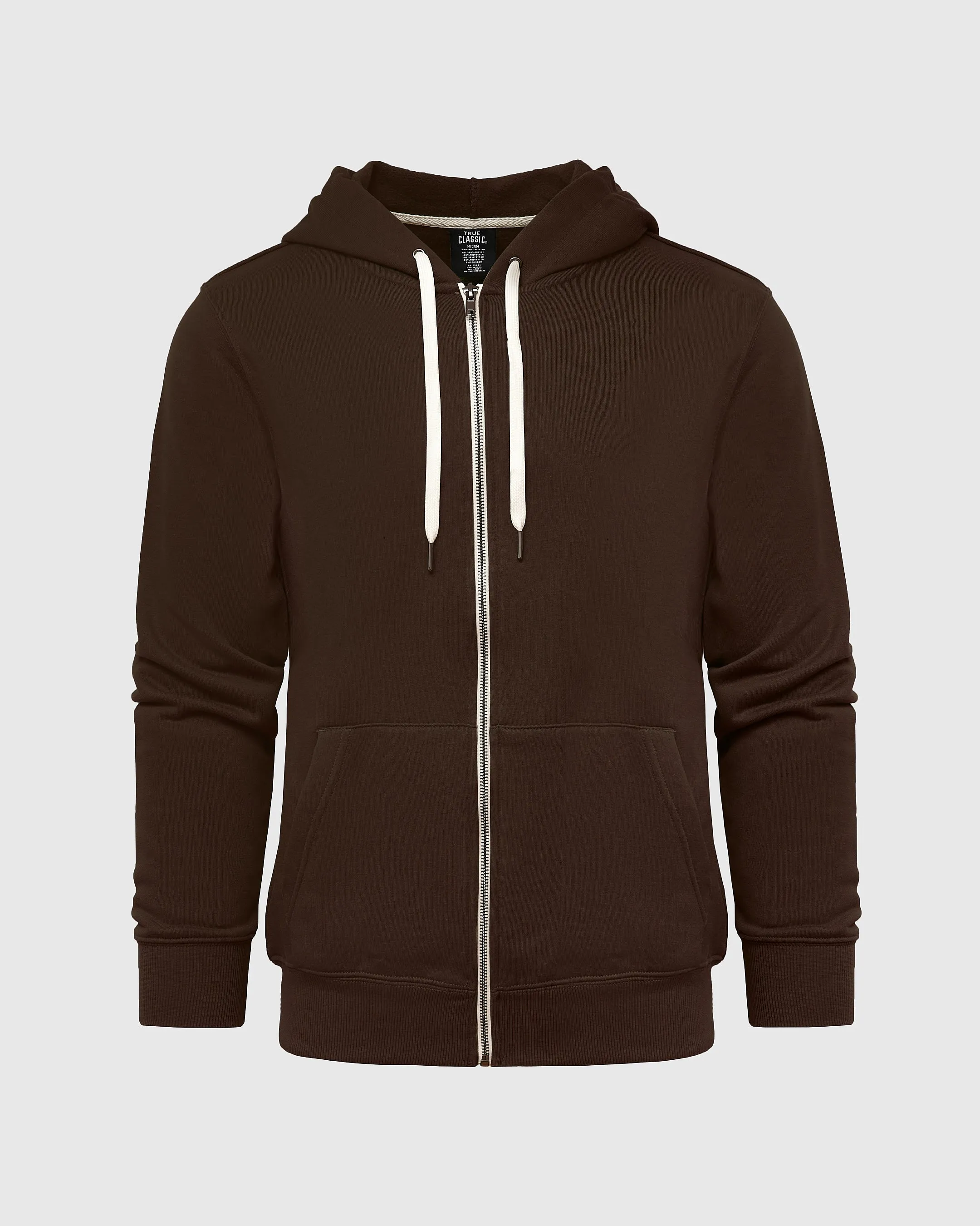 Dark Oak Fleece French Terry Zip Hoodie sold by True Classic product image thumbnail 2