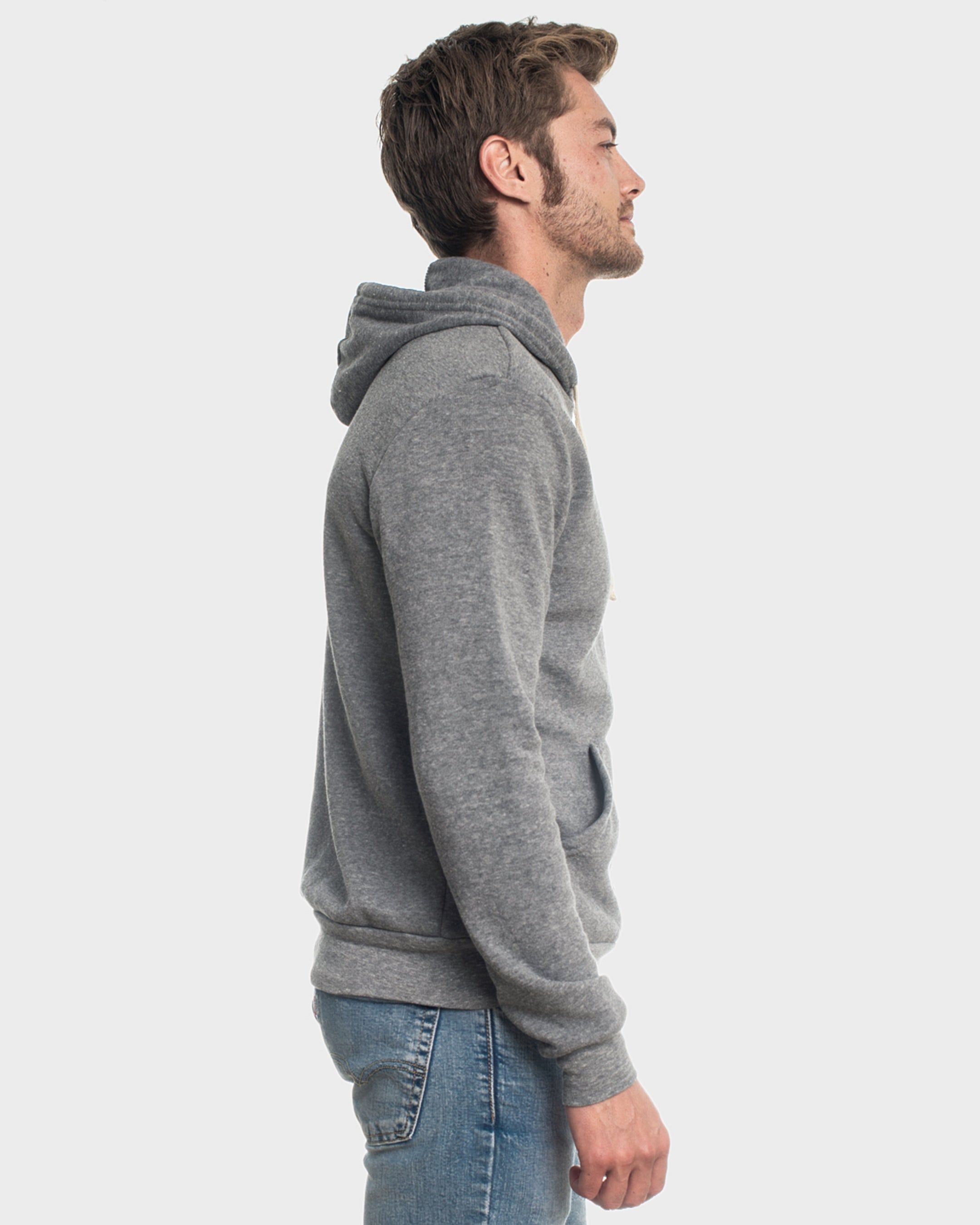 Gray Fleece Pull Over Hoodie sold by True Classic product image thumbnail 4
