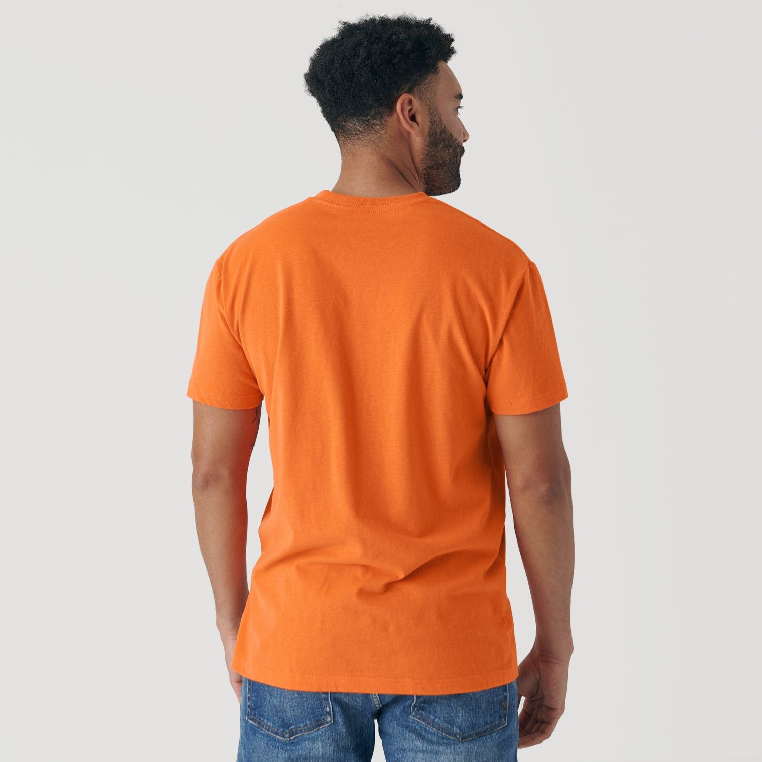 Orange Crew Neck T-Shirt sold by True Classic product image thumbnail 3