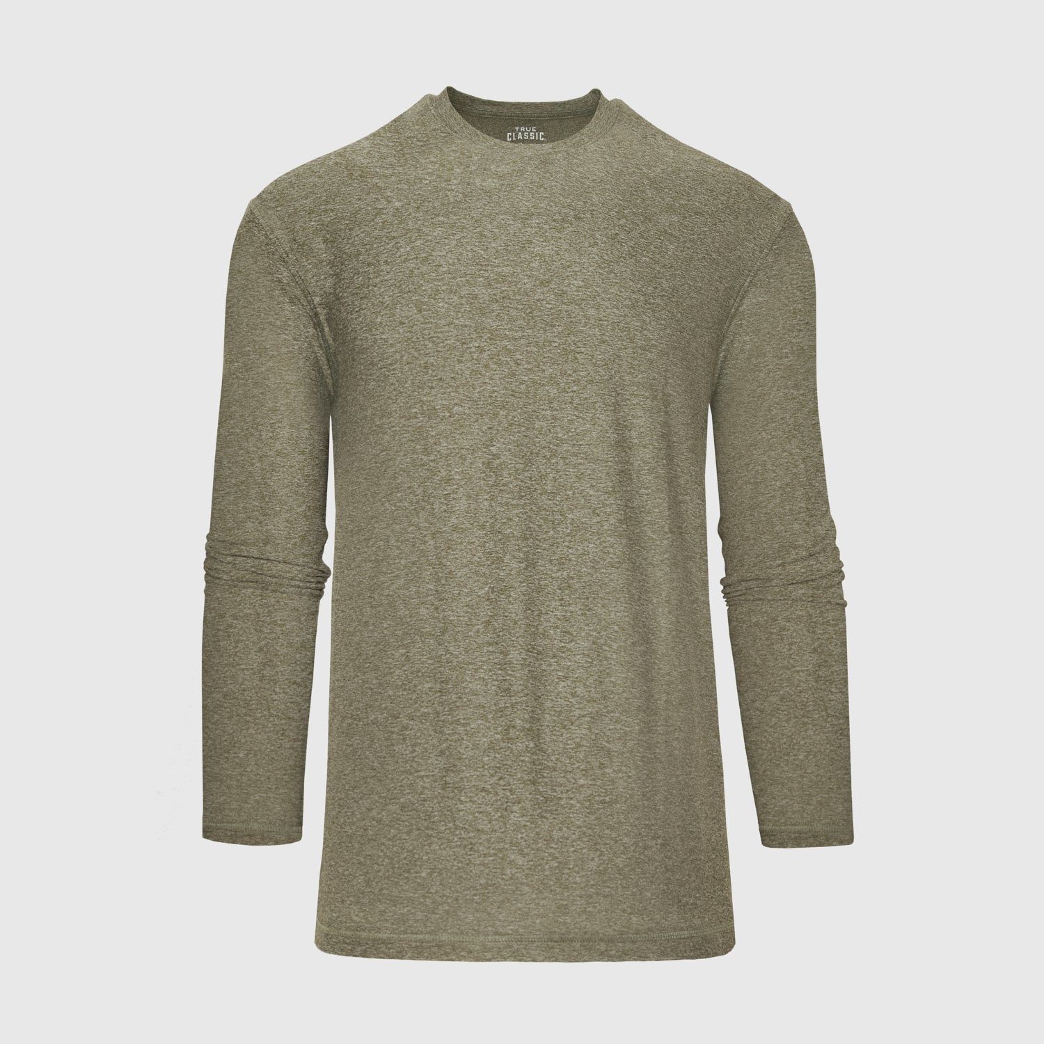 Heather Military Green Active Long Sleeve Crew Neck sold by True Classic product image thumbnail 2