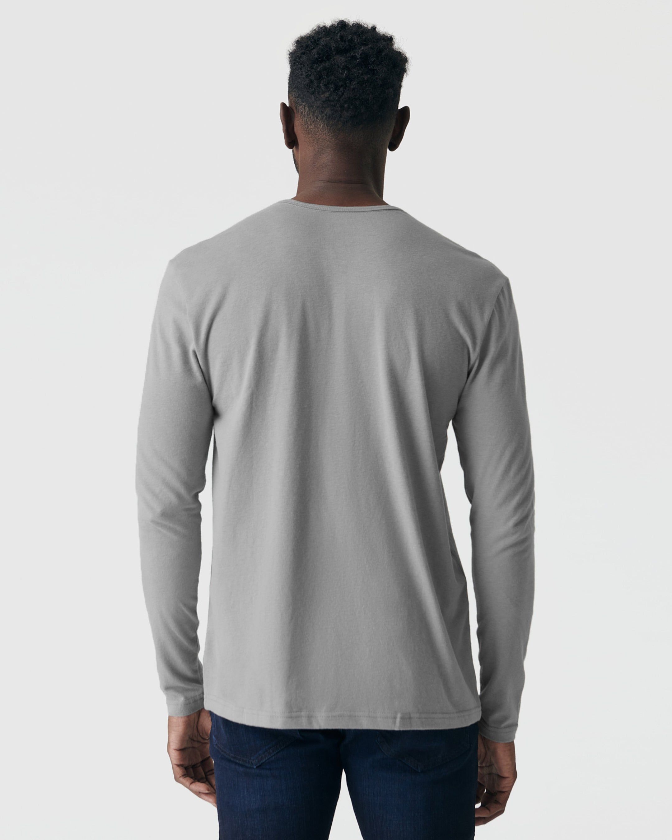 Glacier Gray Long Sleeve Henley sold by True Classic product image thumbnail 4