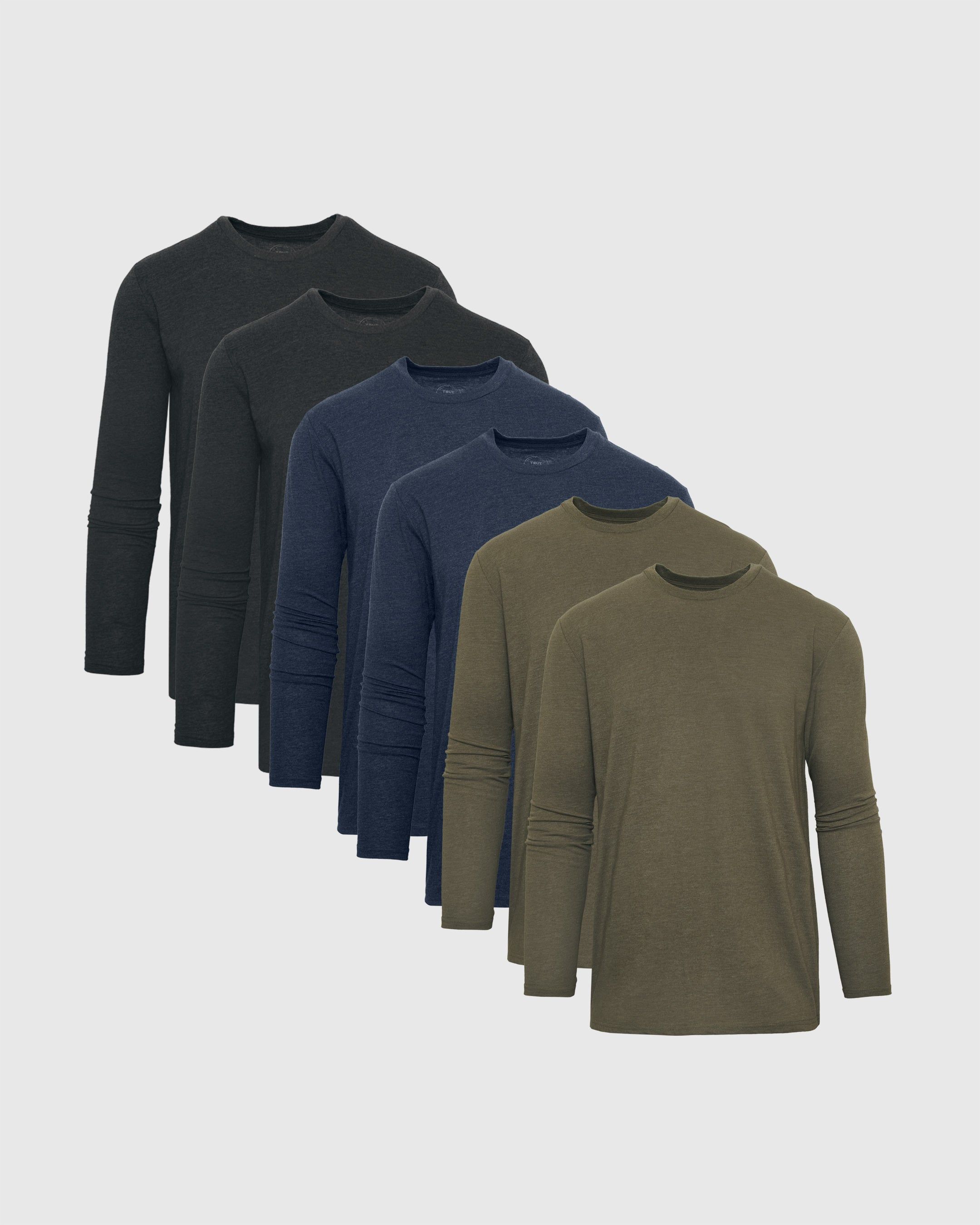 Heather Staple Long Sleeve T-Shirt 6-Pack sold by True Classic
