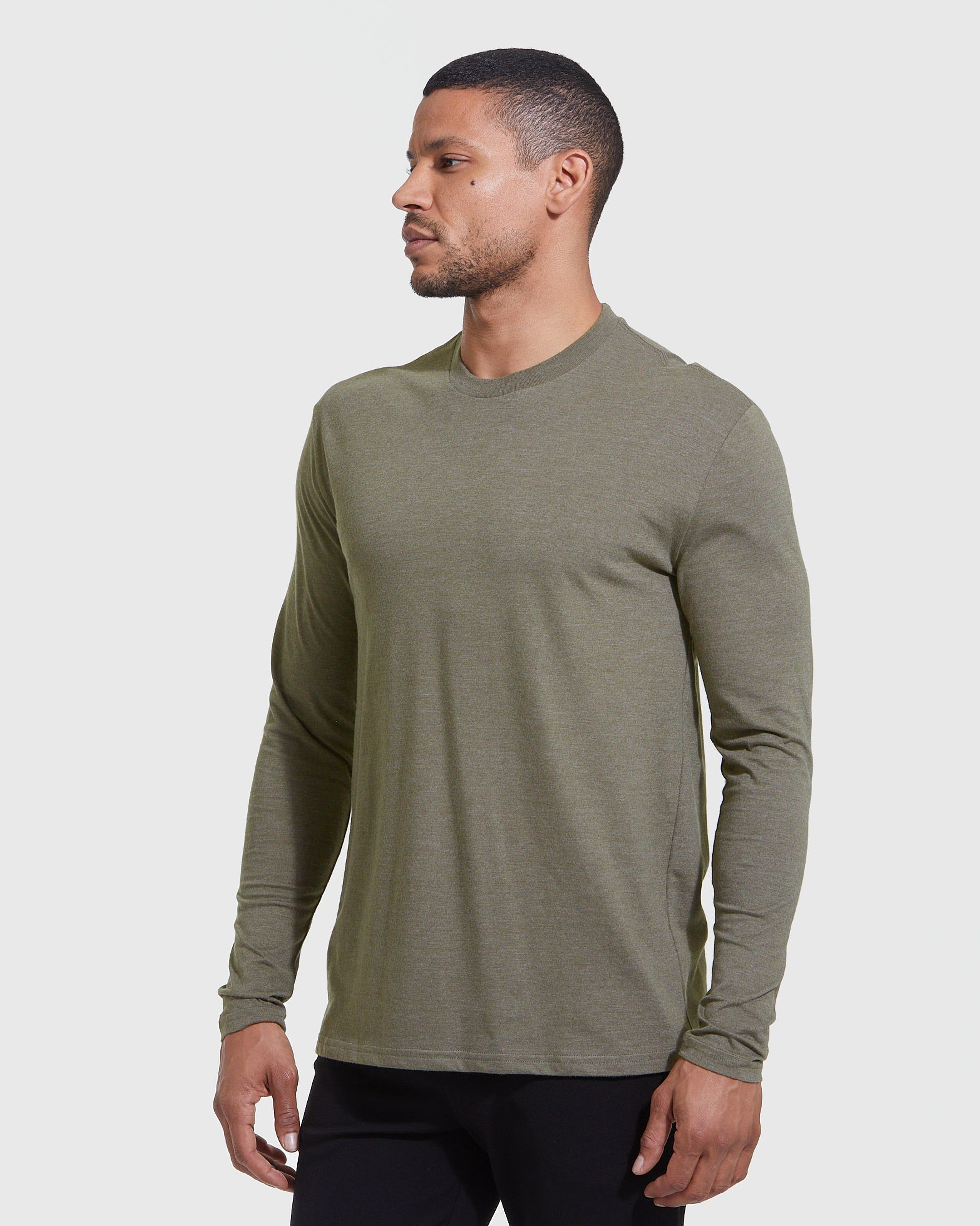 Heather Staple Long Sleeve T-Shirt 6-Pack sold by True Classic product image thumbnail 3