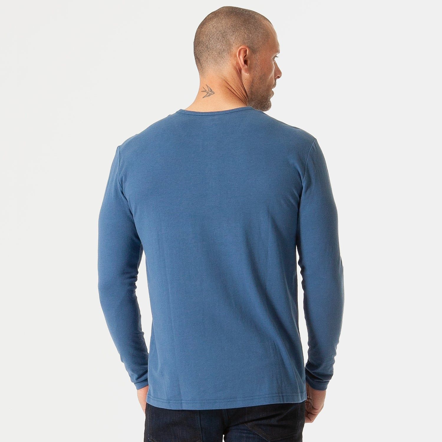 Stone Blue Long Sleeve Henley sold by True Classic product image thumbnail 3