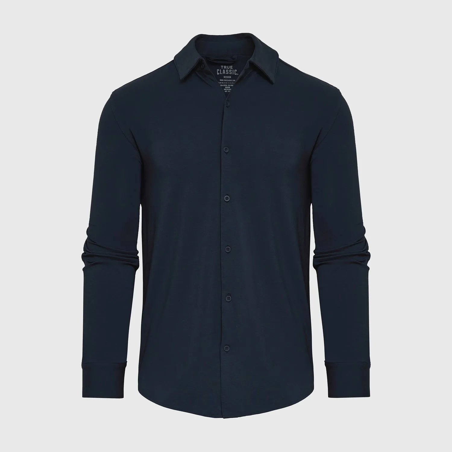 Navy Long Sleeve Knit Shirt sold by True Classic product image thumbnail 2